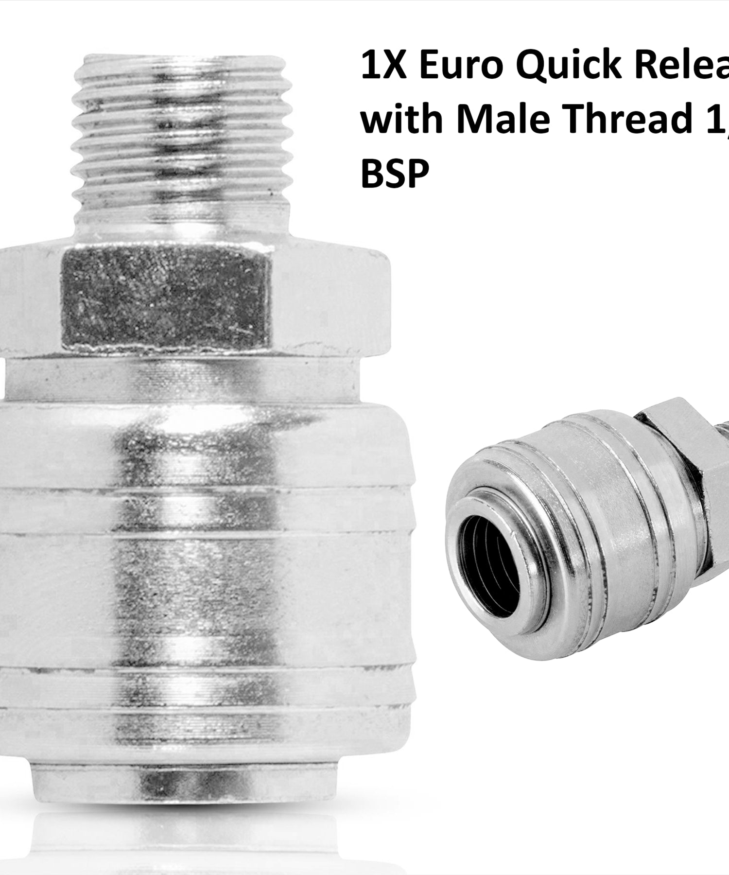 Euro Air Line Fitting Hose Connector Male Female Quick Release 1/4" BSP 10PC Set