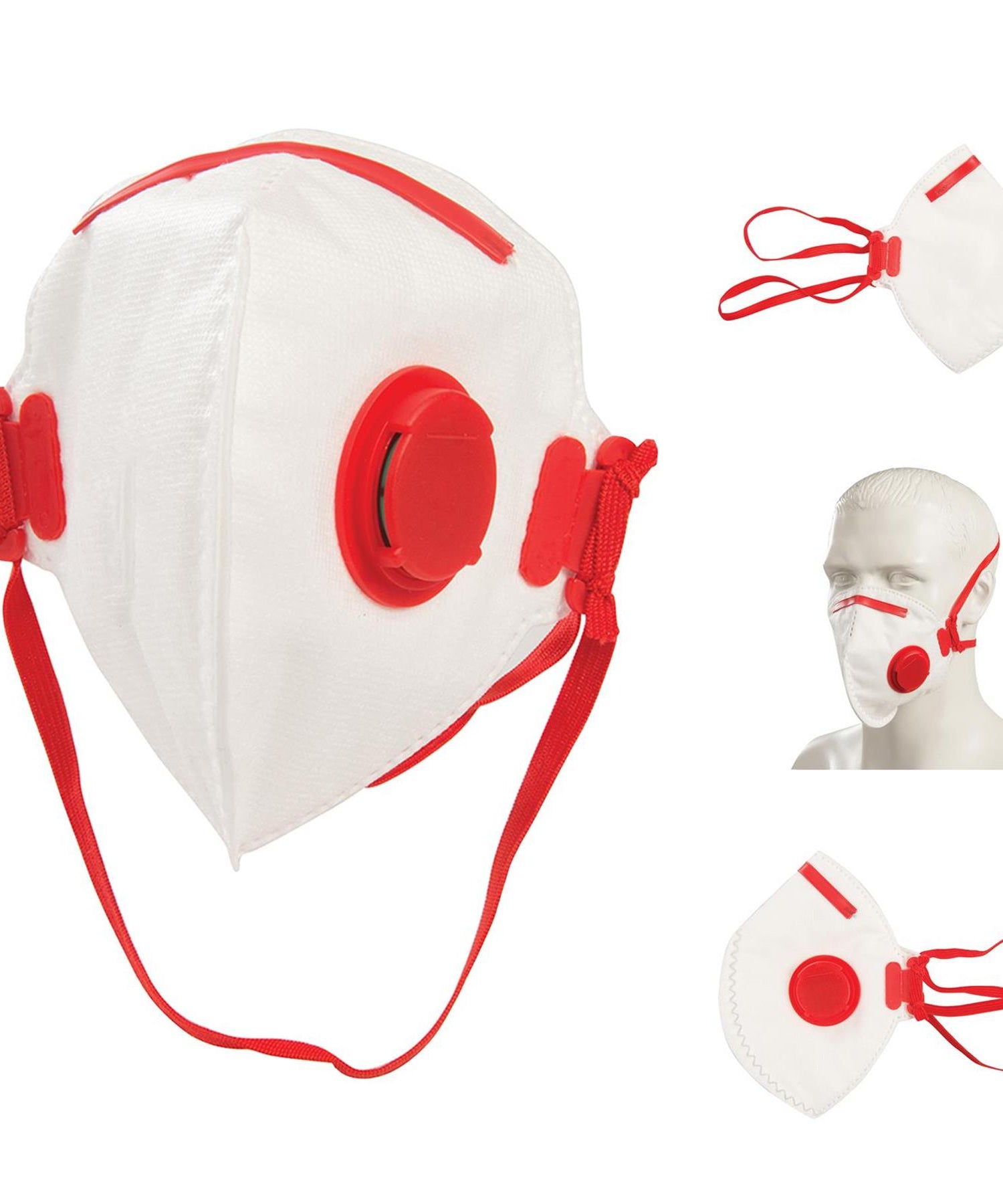 (Pack of 25) FFP3 Valved Face Mask Respirators | Sanding, Paint, Dust Safety Foldflat by Dapetz