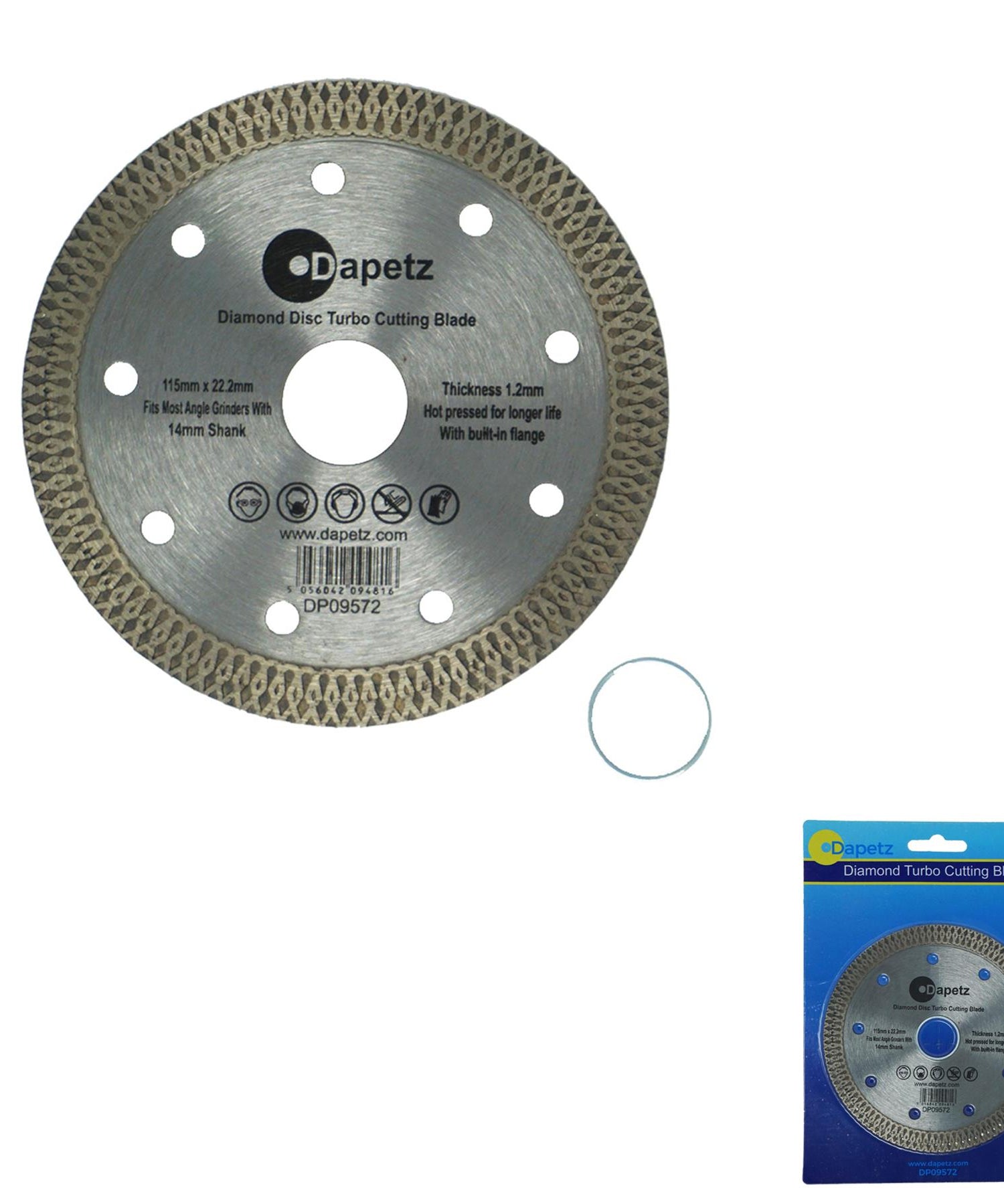 115mm Turbo Diamond Disc Cutting Blade – Thin Wheel for Porcelain, Ceramic & Granite By Dapetz