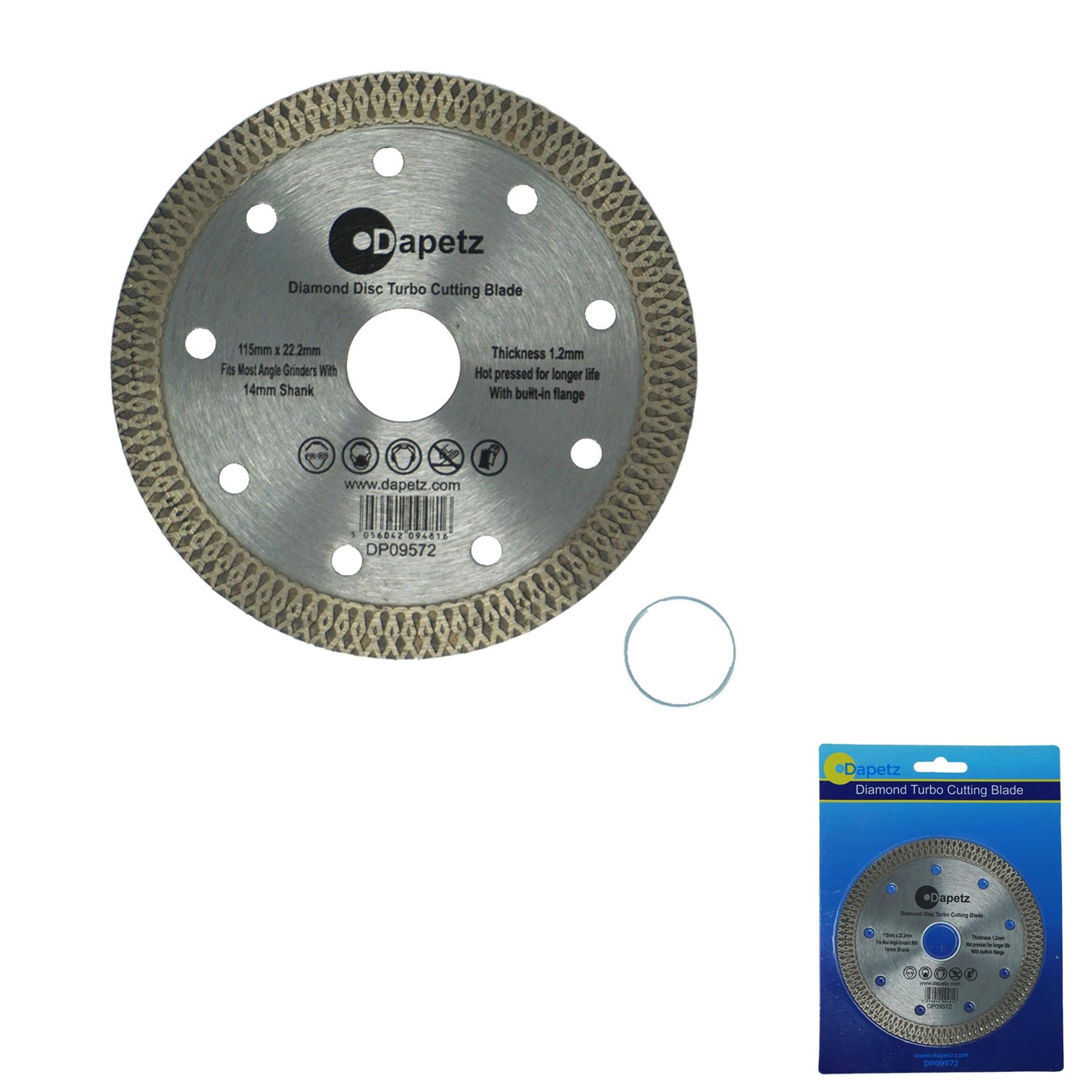 115mm Turbo Diamond Disc Cutting Blade – Thin Wheel for Porcelain, Ceramic & Granite By Dapetz