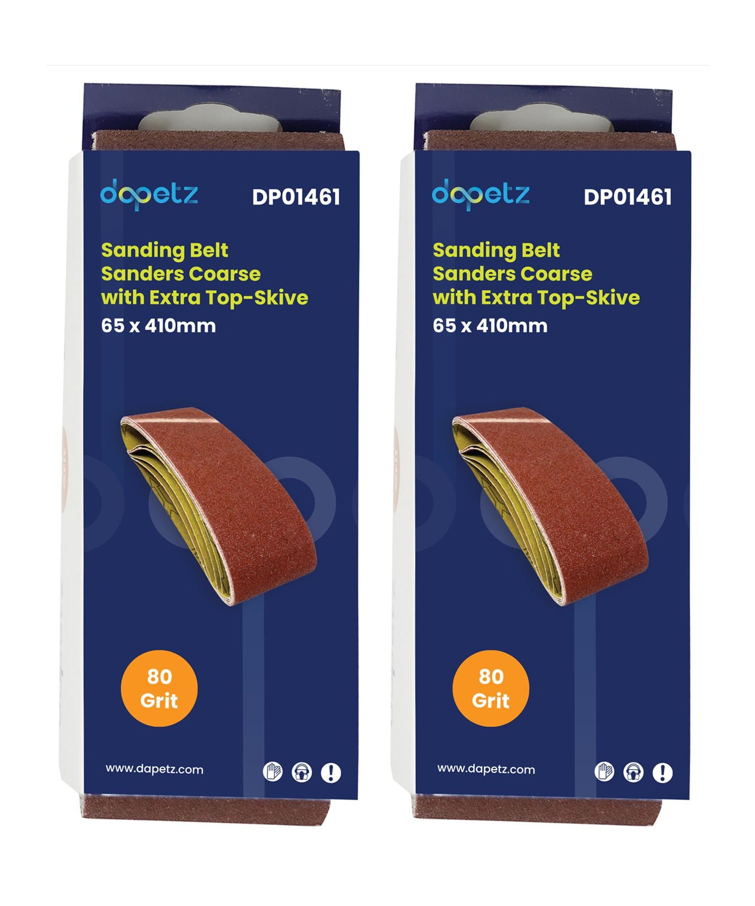 10Pcs Sanding Belts 65 x 410mm Aluminium Oxide 80 Grit For Bosch Makita Sander By Dapetz