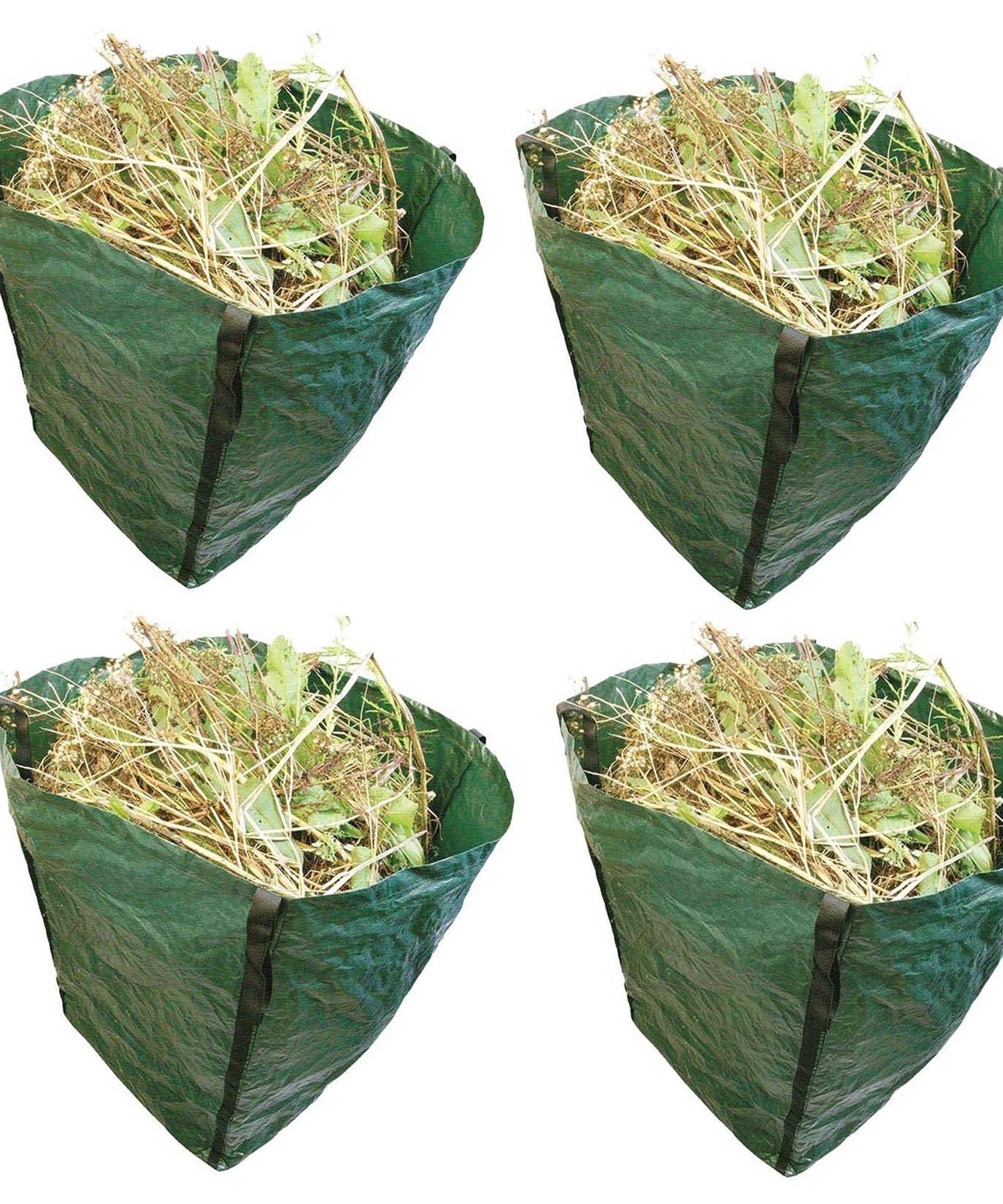 4 x Large Garden Waste Recycling Tip Bags Tear Woven Plastic By Dapetz