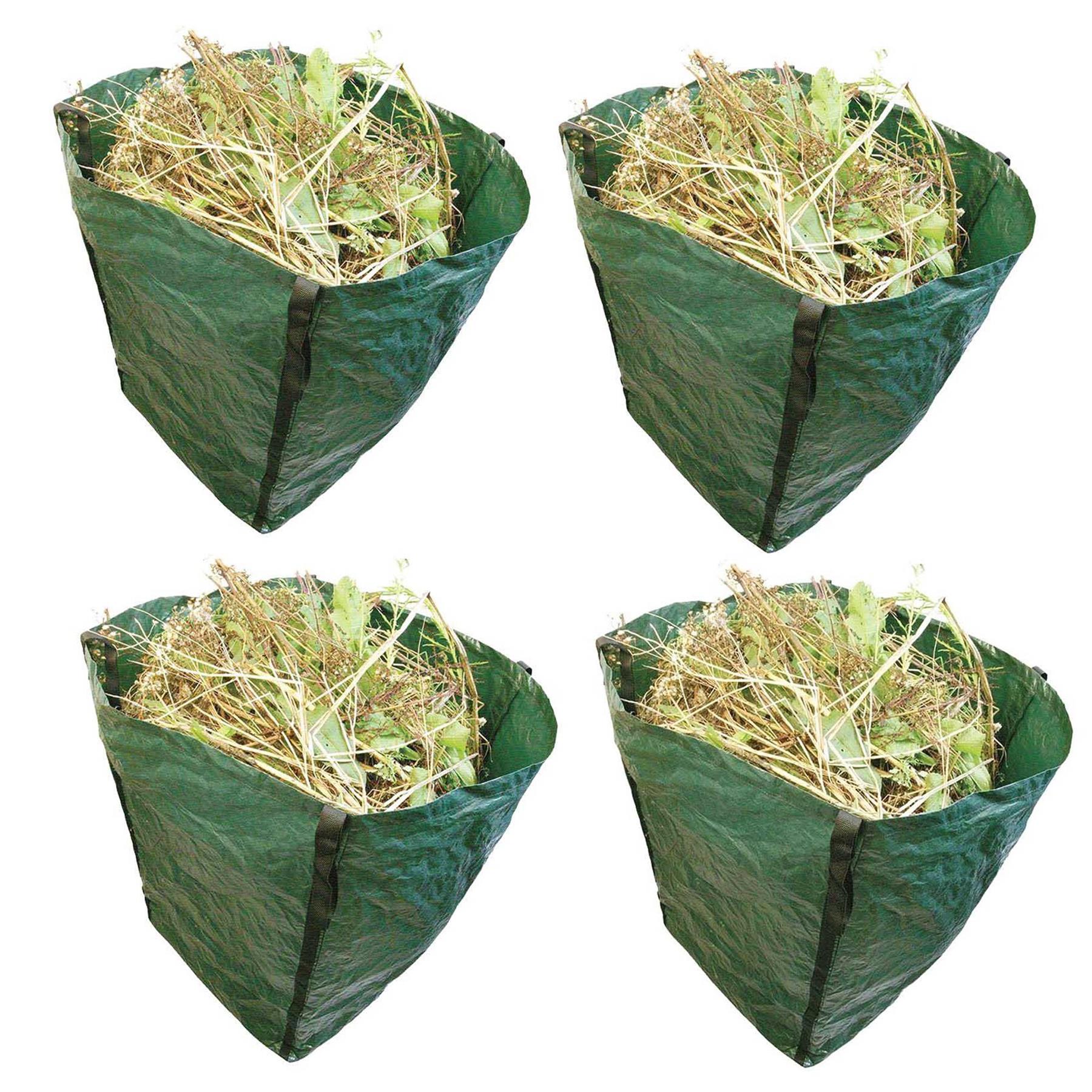 4 x Large Garden Waste Recycling Tip Bags Tear Woven Plastic By Dapetz