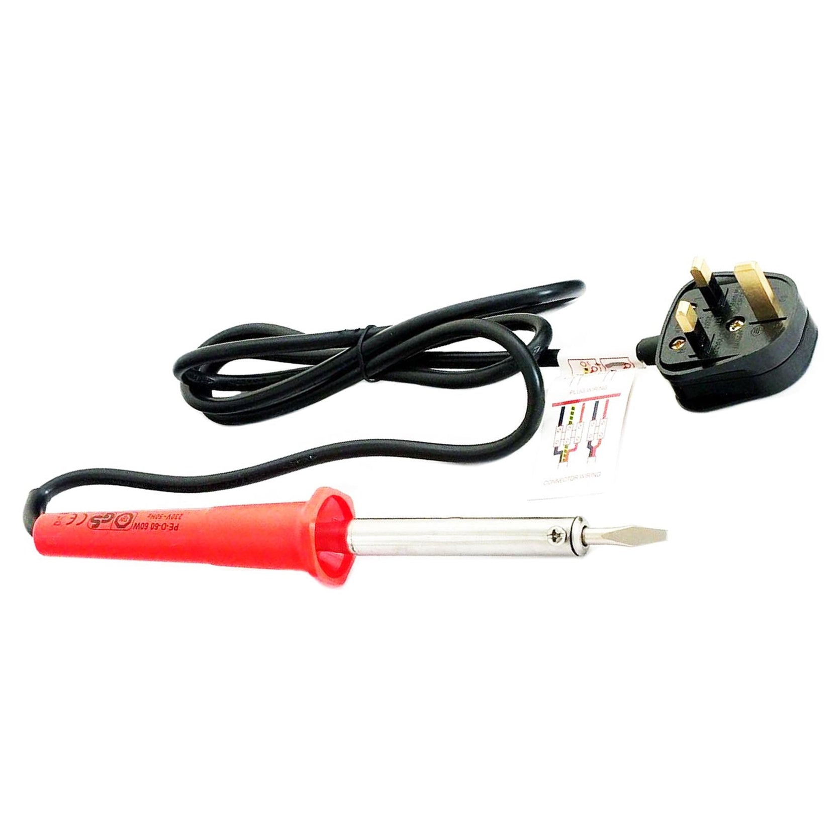Flat Tip Soldering Iron 60w Mains Powered Lightweight Solder by Dapetz