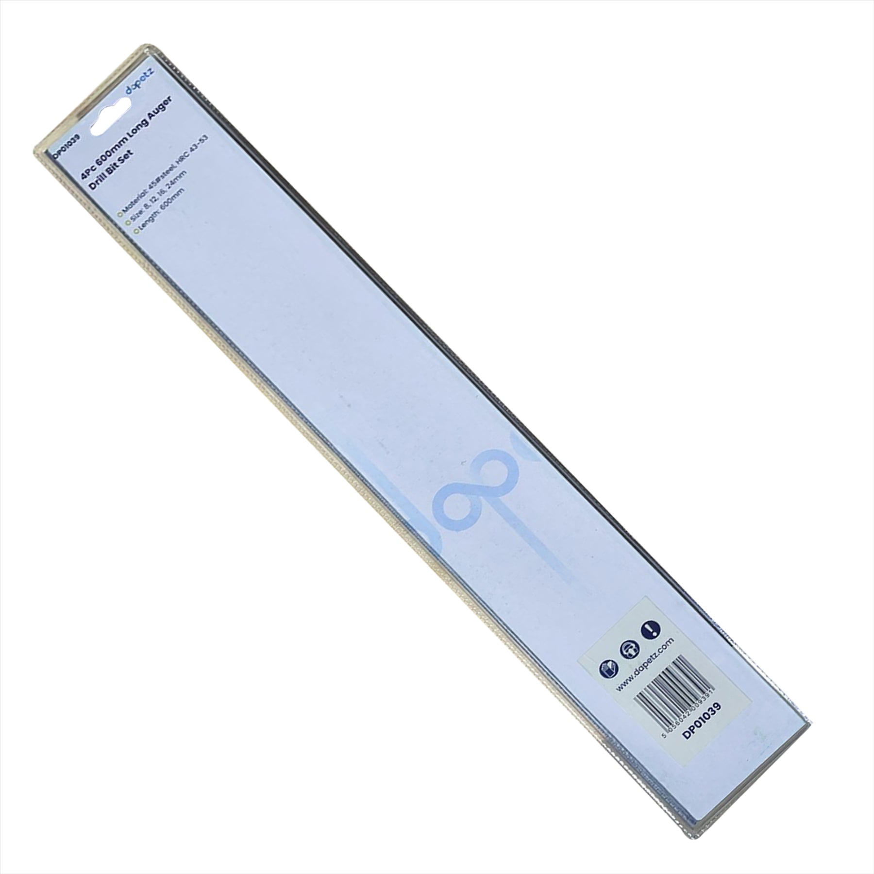 4pc 600mm Extra Long Drill Auger Bit Set Hex Shank 8 12 16 24mm Wood Work Tools by Dapetz