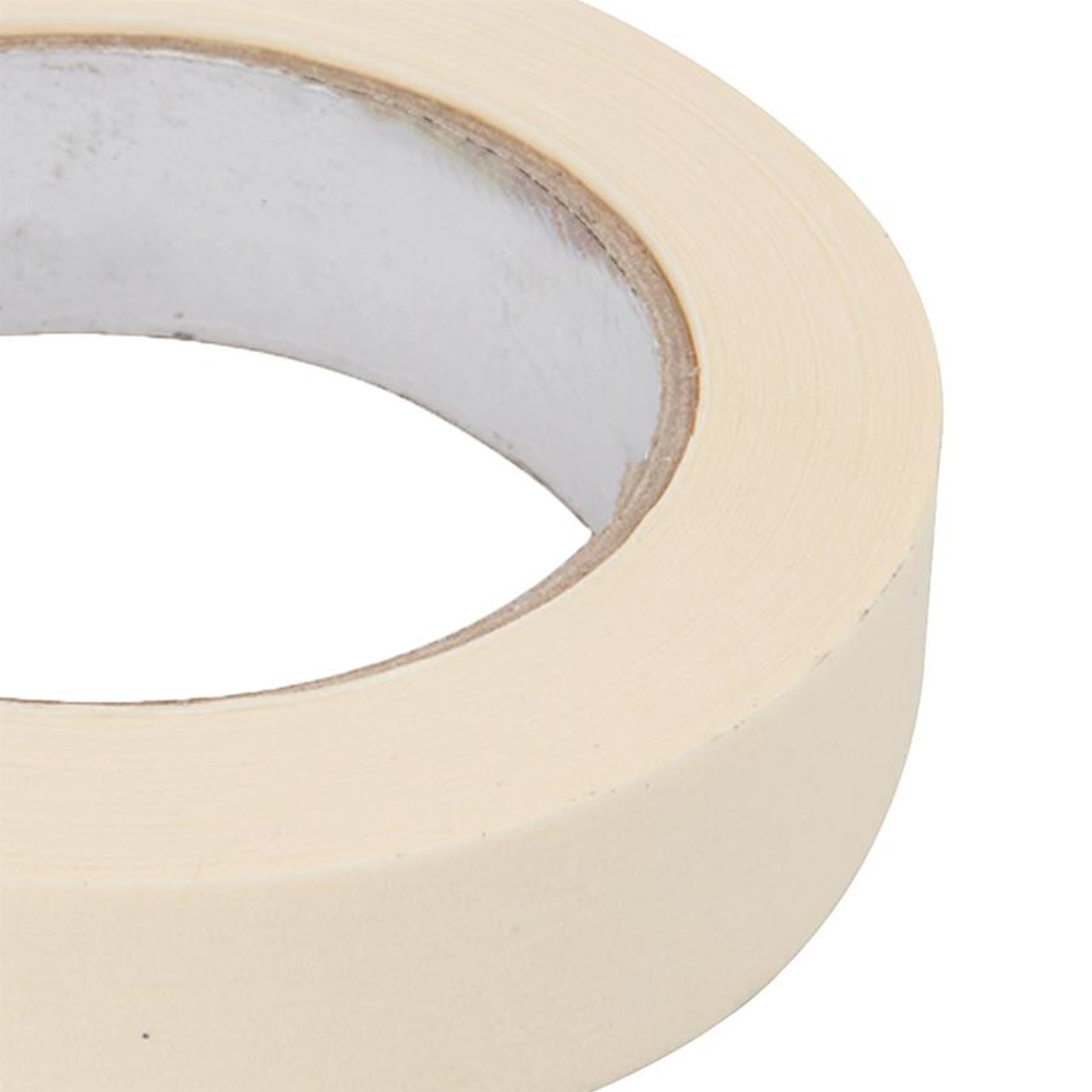 Masking Tape 25mm x 40m Crepe Paper Easy Tear For DIY Painting Decorating White