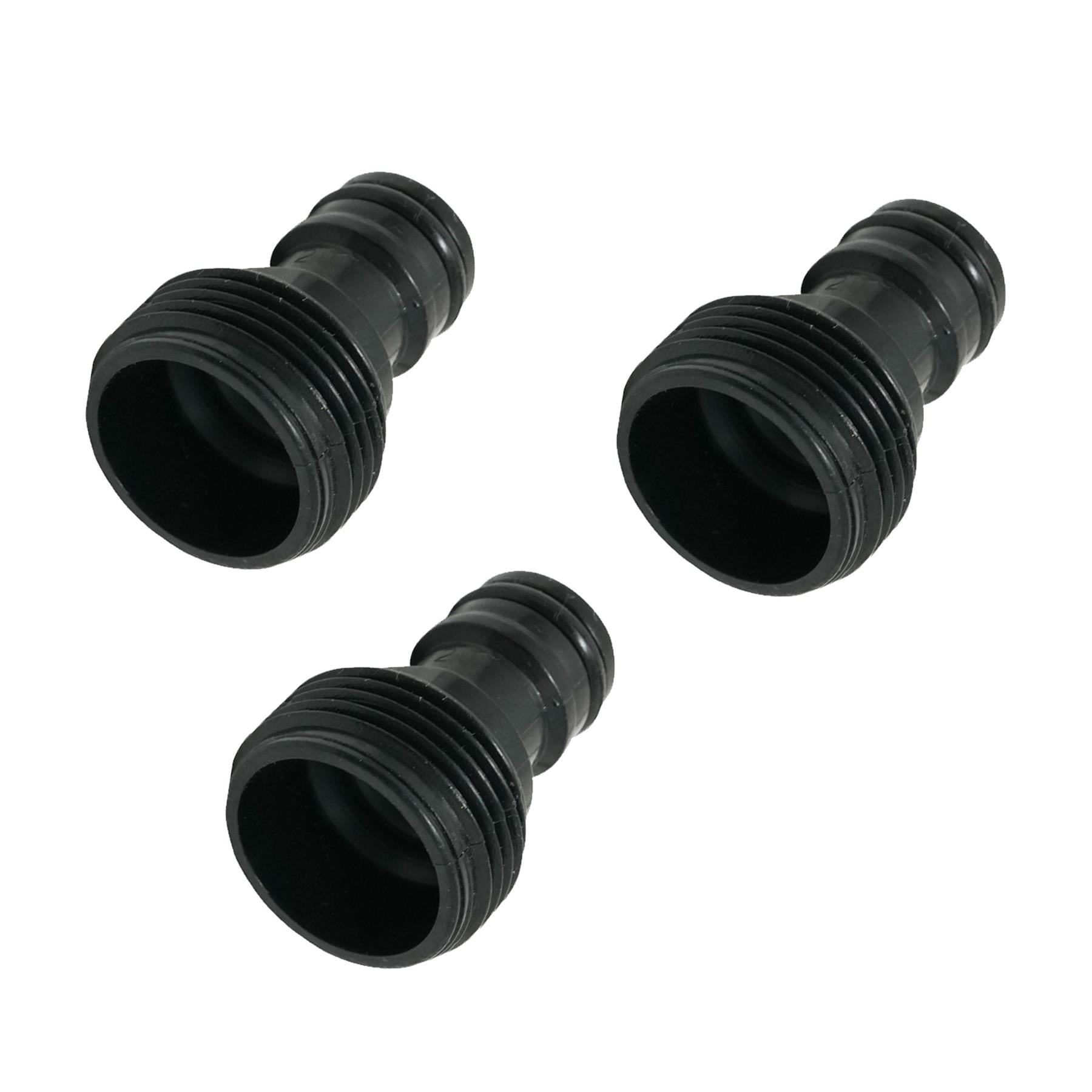3x Tap Adaptor Male 3/4" Garden Water Tap Hose Pipe Connector Screw BSP Fitting By Dapetz