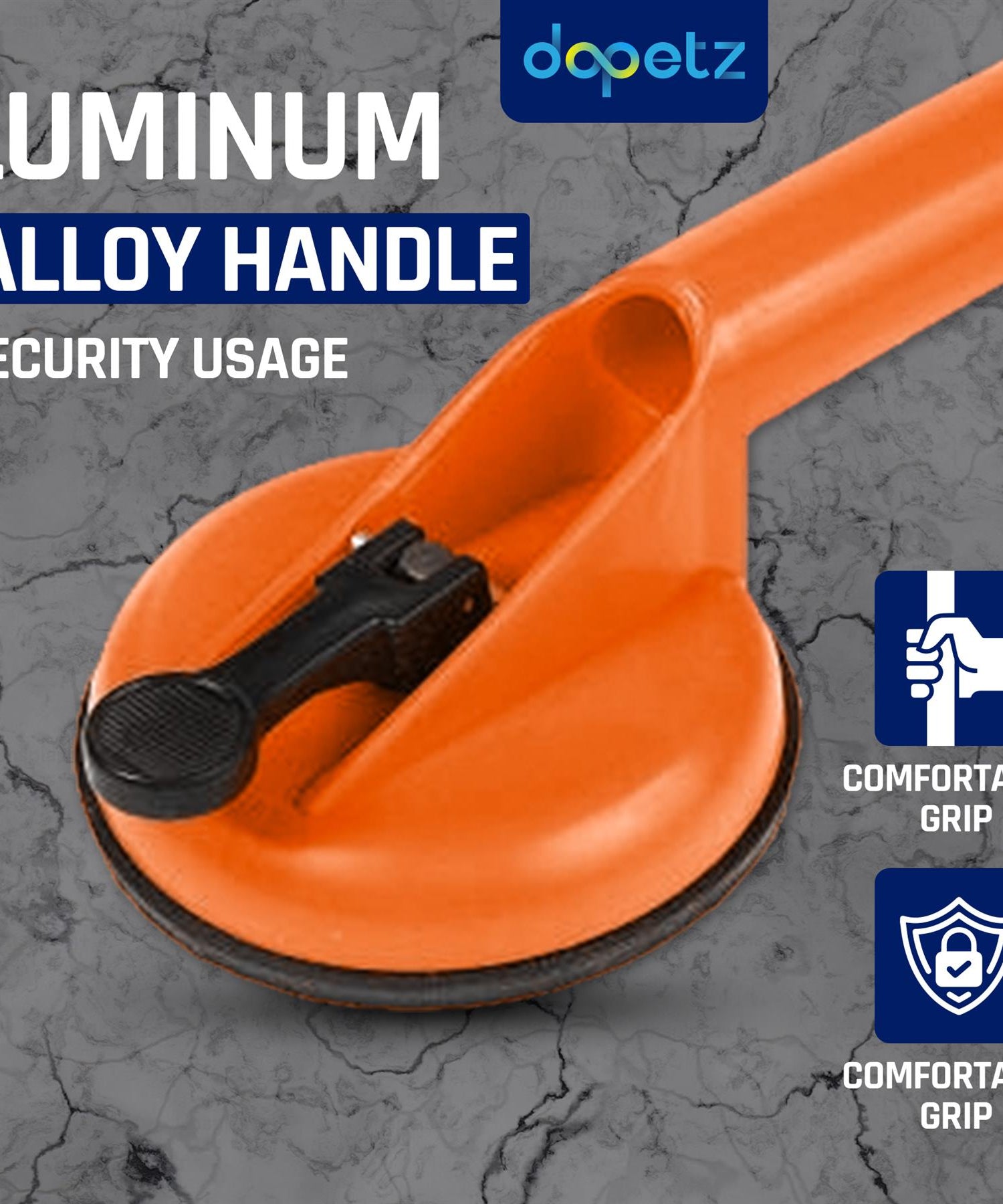 (Pack of 2) Glass Suction Lifter 70 Kg | Glass Suction Pads Vacuum Cup Suckers by Dapetz