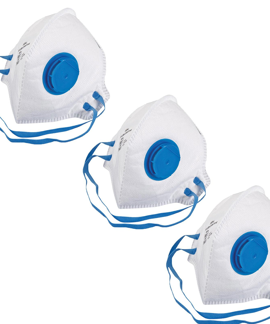 3x Face Mask Respirator FFP2 Valved Sanding Paint Aerosol Dust Safety