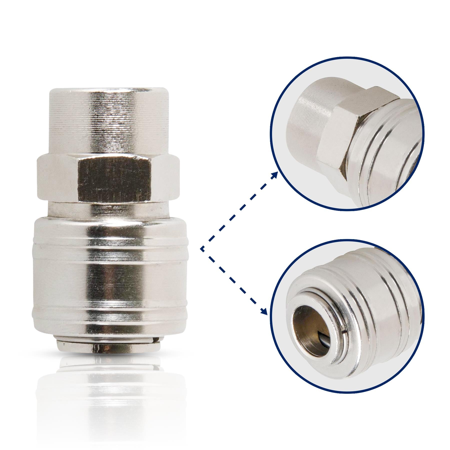 Female Quick Release Euro Compressed Air Line Coupler Connector Fitting 1/4" BSP