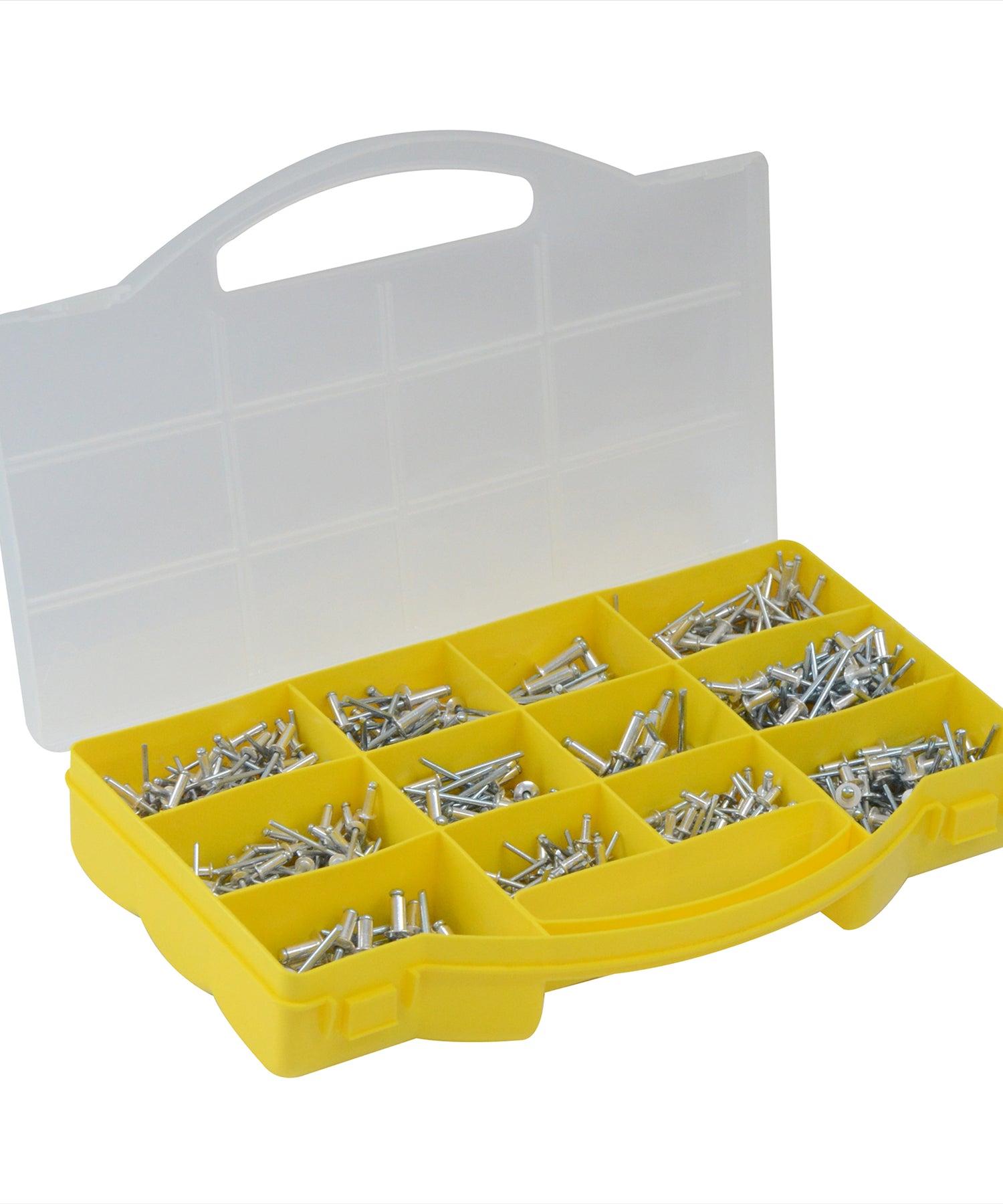 Rivets Pack Assorted Pop Rivets 650 Pce Piece Carry Storage Case