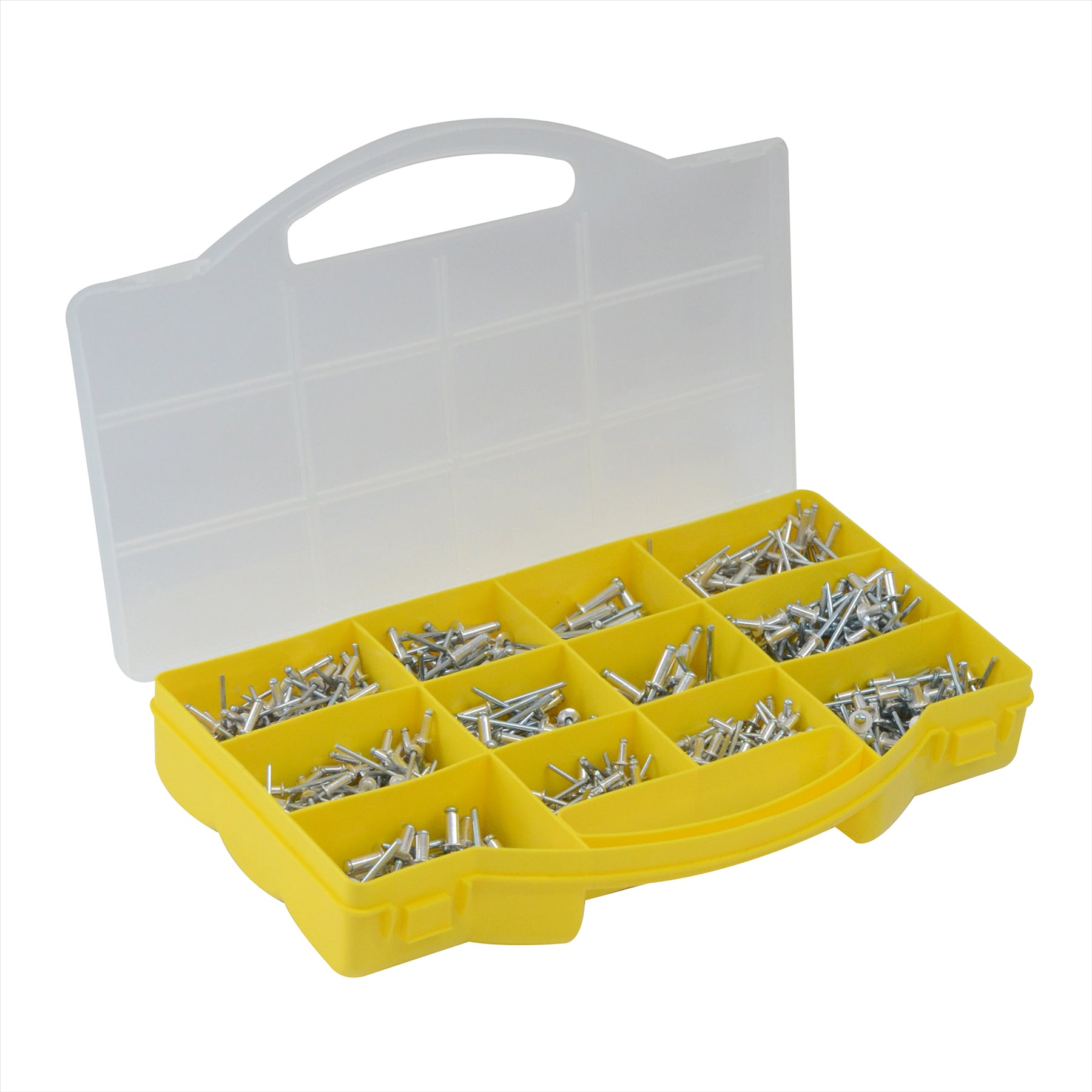 Rivets Pack Assorted Pop Rivets 650 Pce Piece Carry Storage Case