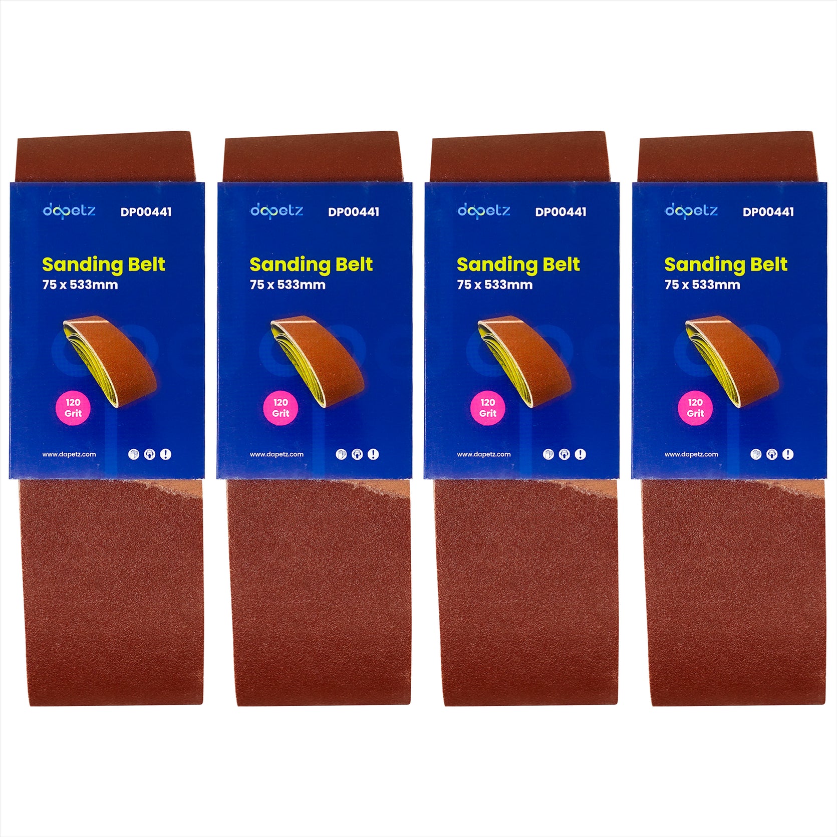 (Pack of 20) Power Tool Sander Sanding Belt 75 x 533mm 120 Grits Coarse – Ideal for DIY Projects by Dapetz