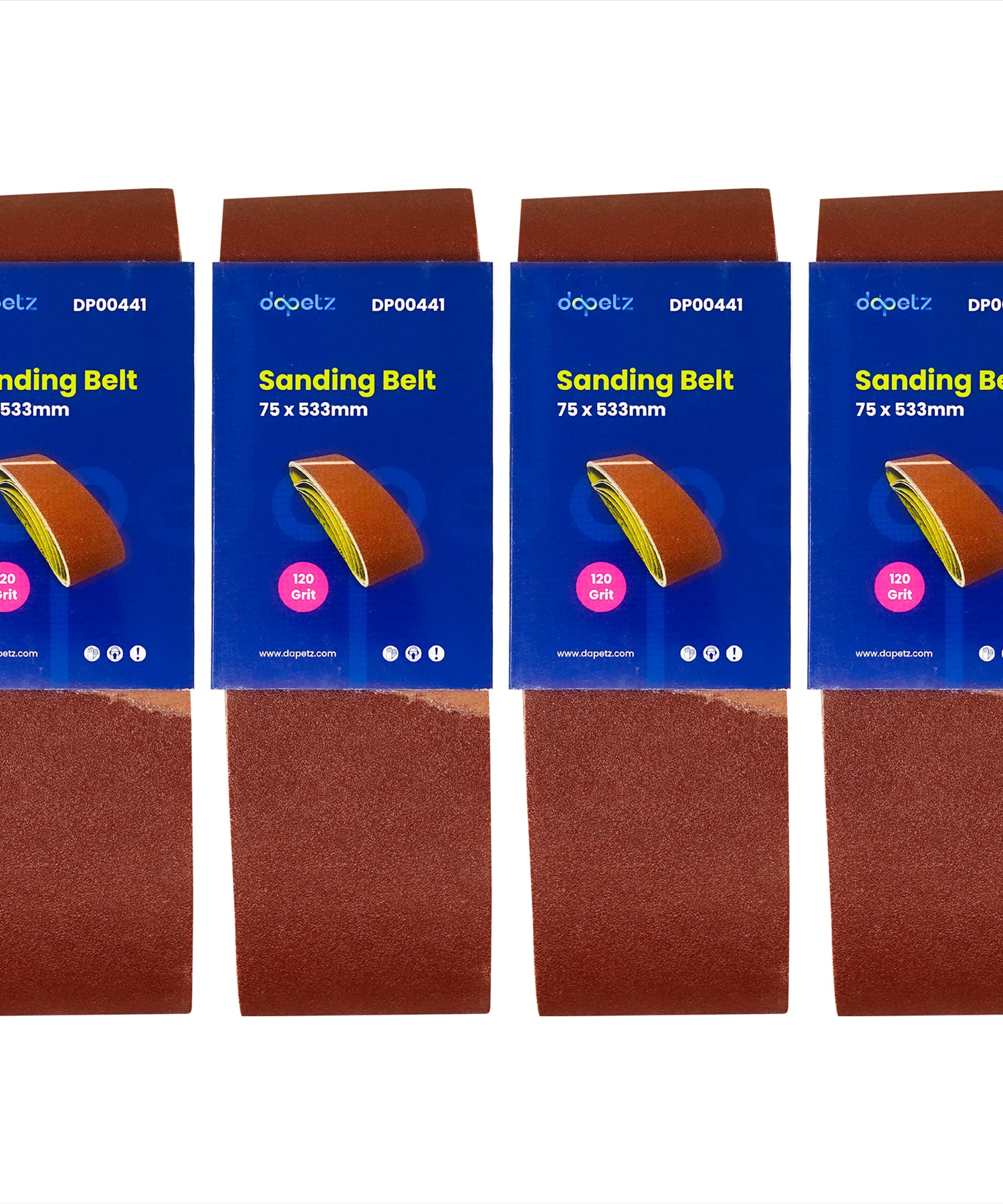 (Pack of 20) Power Tool Sander Sanding Belt 75 x 533mm 120 Grits Coarse – Ideal for DIY Projects by Dapetz