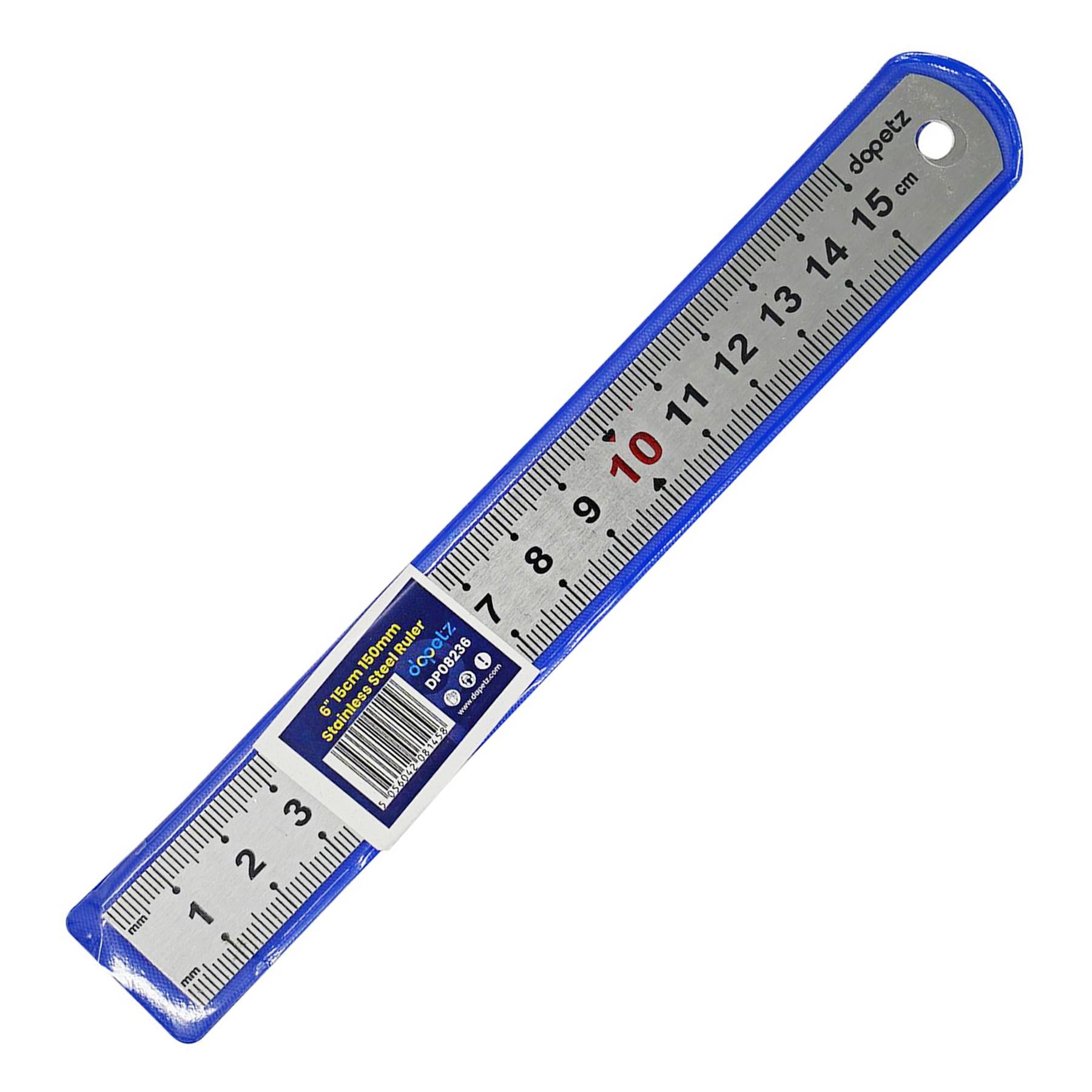 6" 15cm 150mm Stainless Steel Ruler Metal Rule Metric Imperial