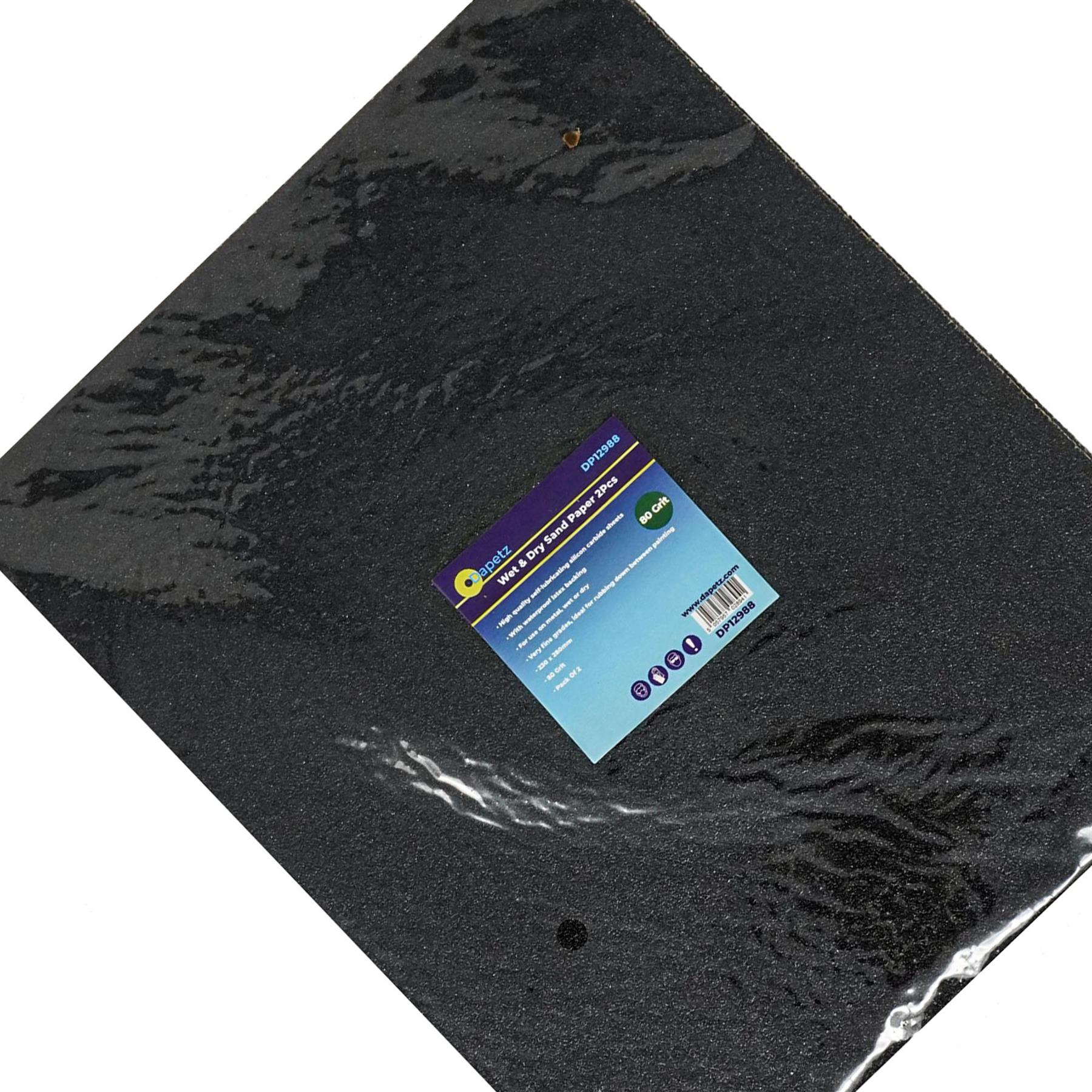 Wet And Dry Sandpaper 80 Grit Sand Paper 230 x 280mm Sanding Finishing A4 2Pcs By Dapetz