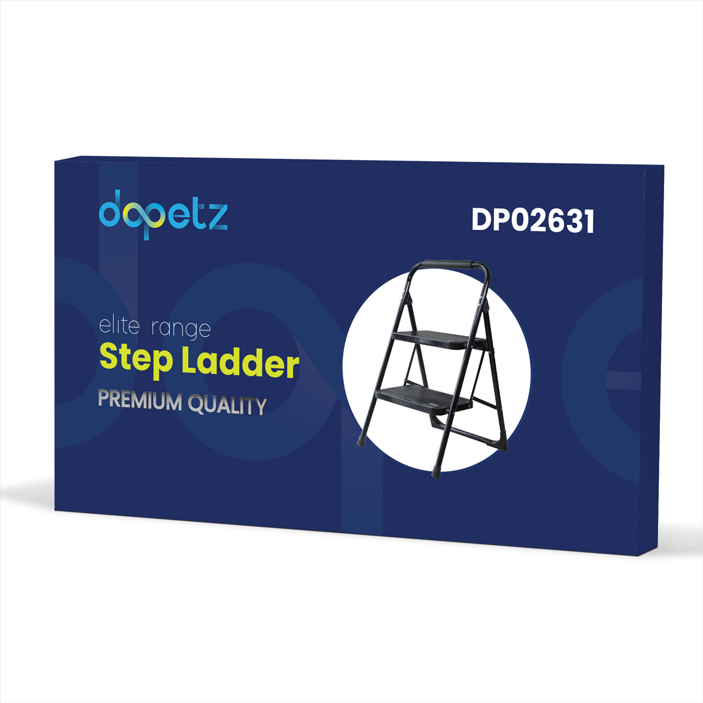 2 Step Ladder Folding Portable Compact Heavy Duty Iron Anti-Slip Mat Stool