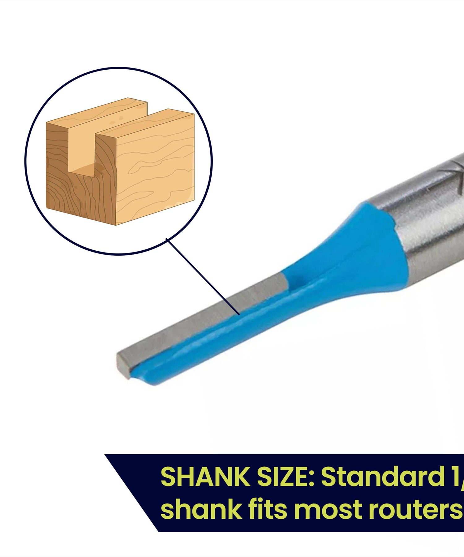 1/4" Shank Straight Metric Router Bits TCT Cut Cutter 12mm long x 4mm Diameter