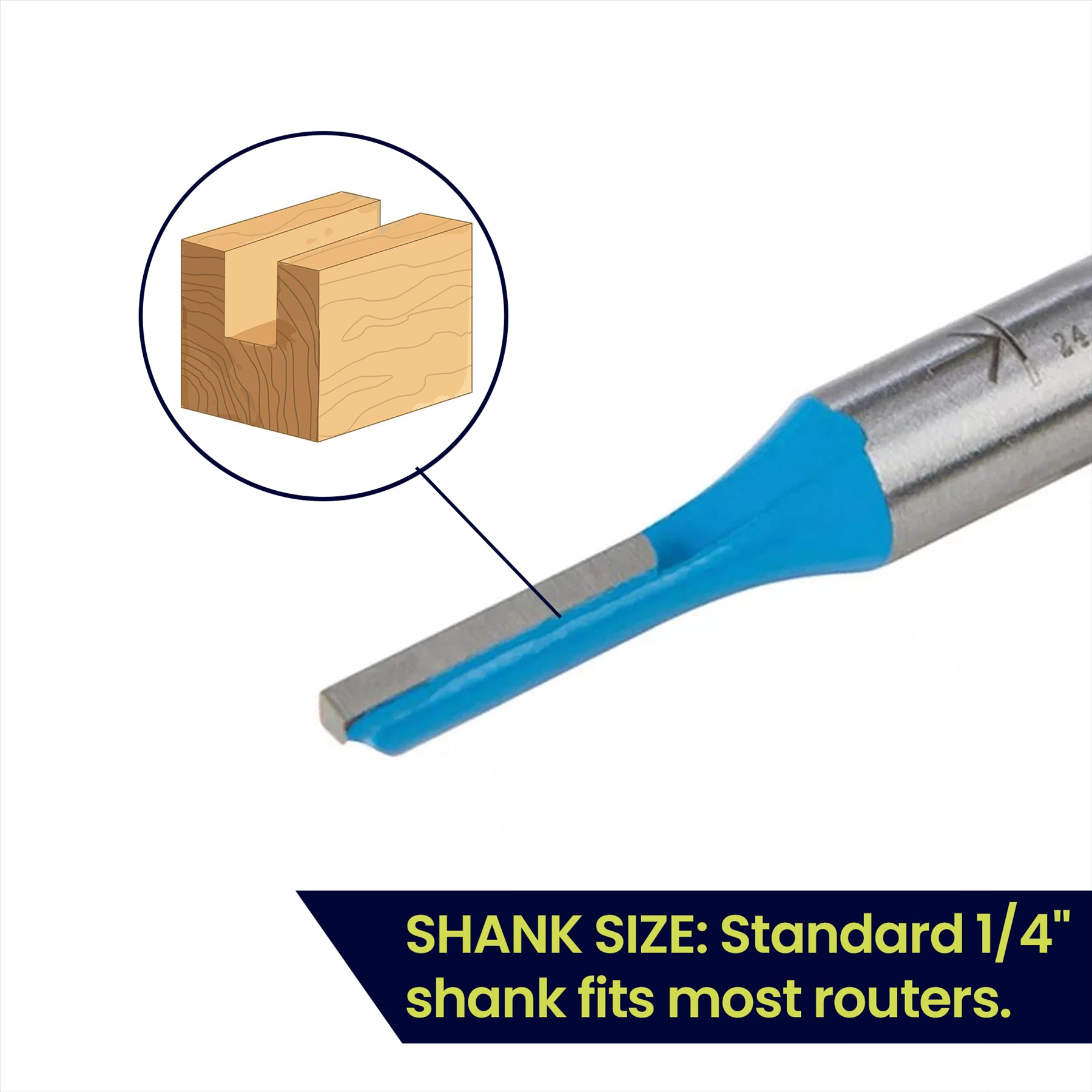 1/4" Shank Straight Metric Router Bits TCT Cut Cutter 12mm long x 4mm Diameter