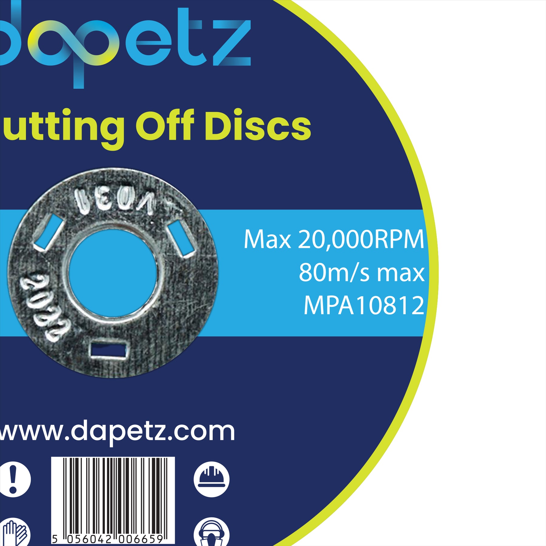 Dapetz Metal Cutting Discs 3" 75mm, Air Cut Off Thin Slitting Discs (Pack of 50)
