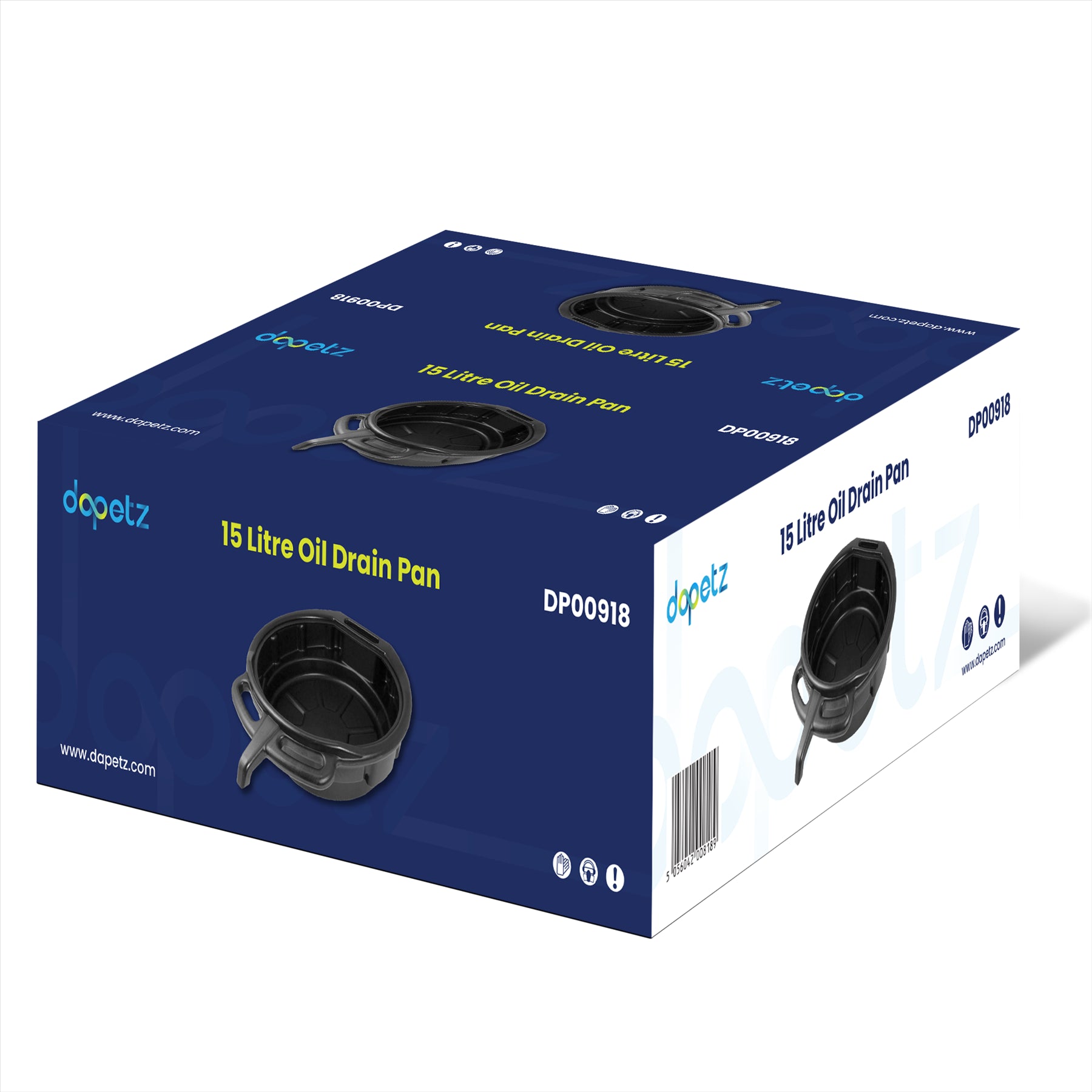 16 Litre Oil Drain Pan Engine Gear Fluid Water Tray Car Van Bike Garage Tool By Dapetz