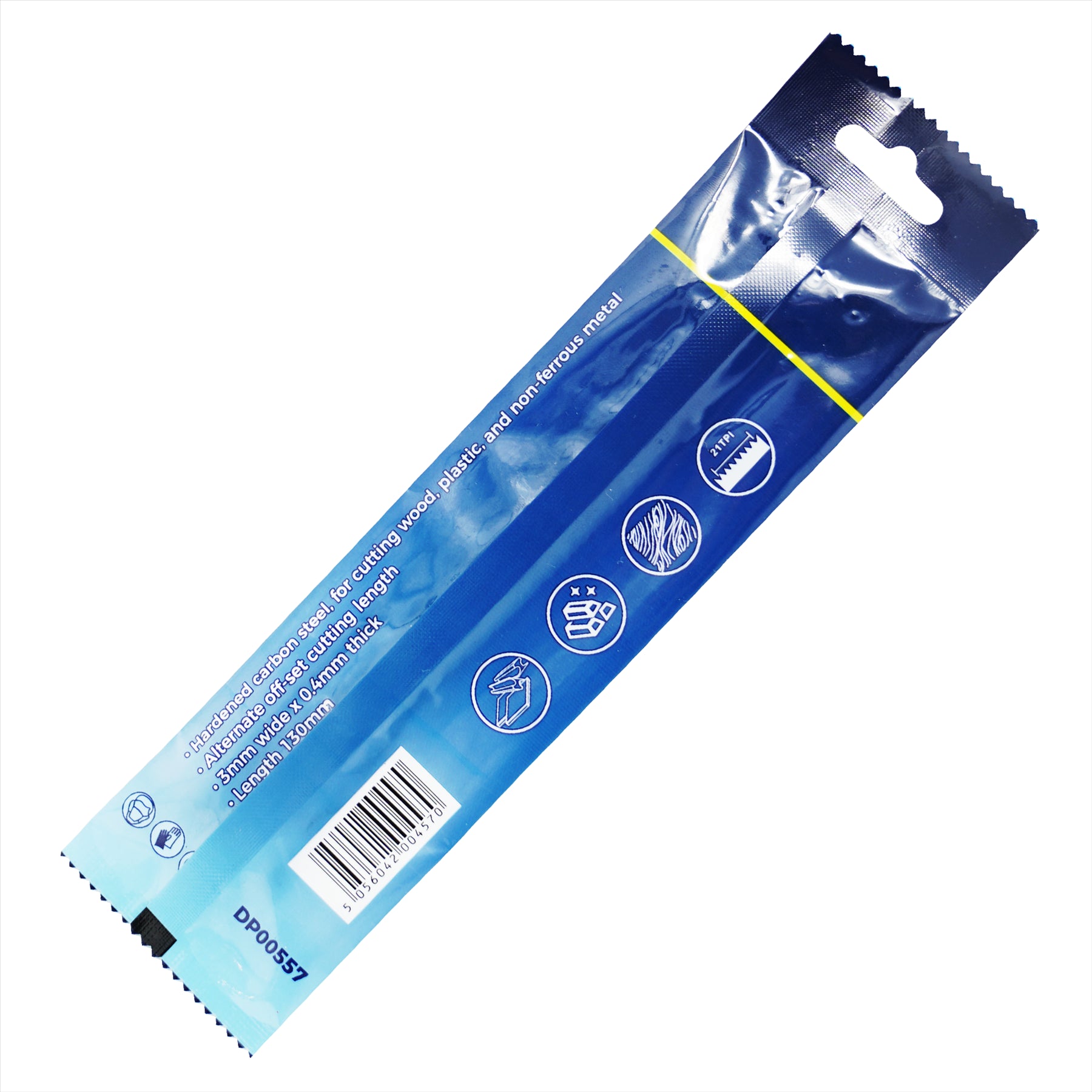 (Pack of 10) Scroll Saw Cutting Blades 21 TPI 130mm Long Pin by Dapetz