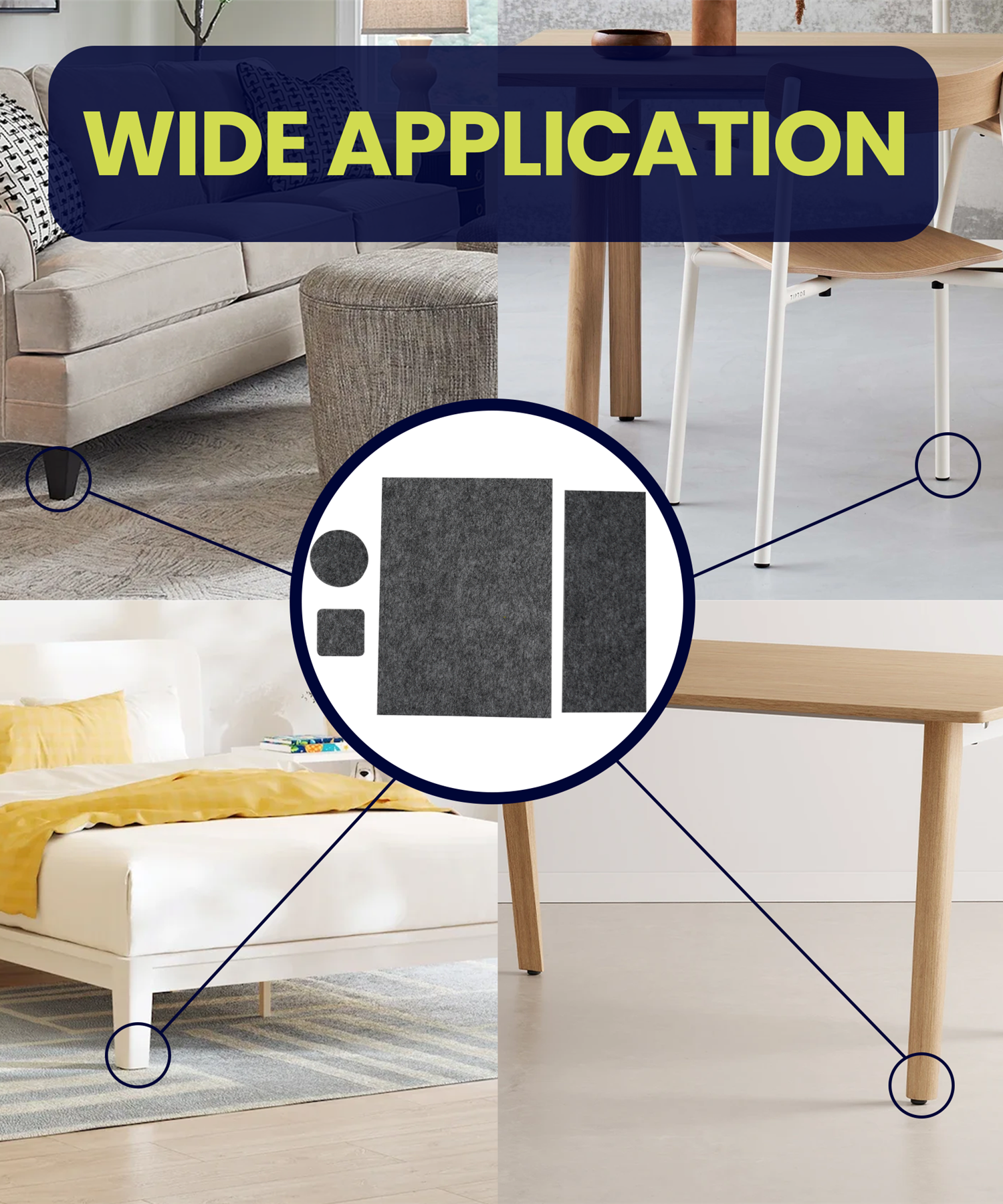 125 pieces of Furniture Felt Pad Cushion  set