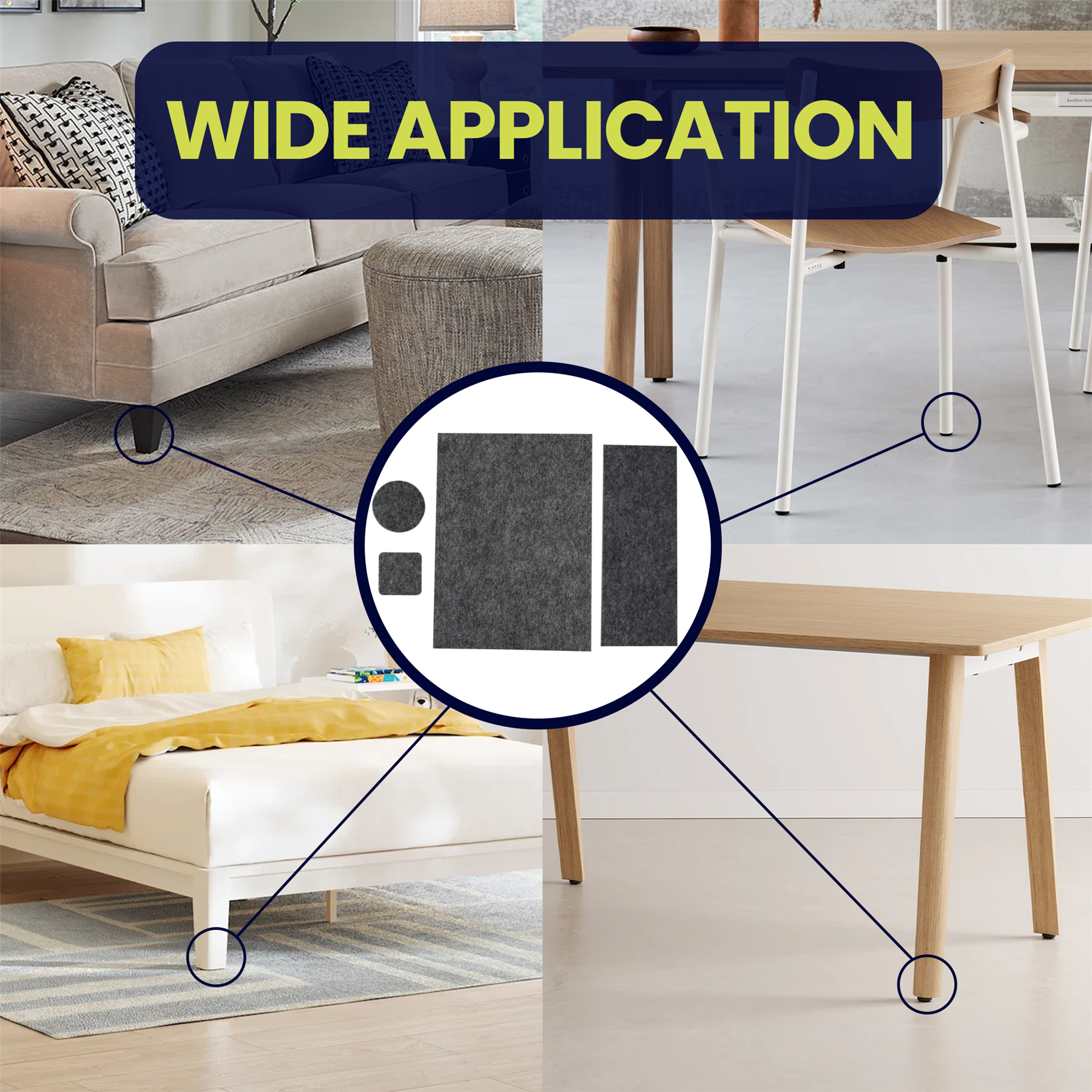 125 pieces of Furniture Felt Pad Cushion  set