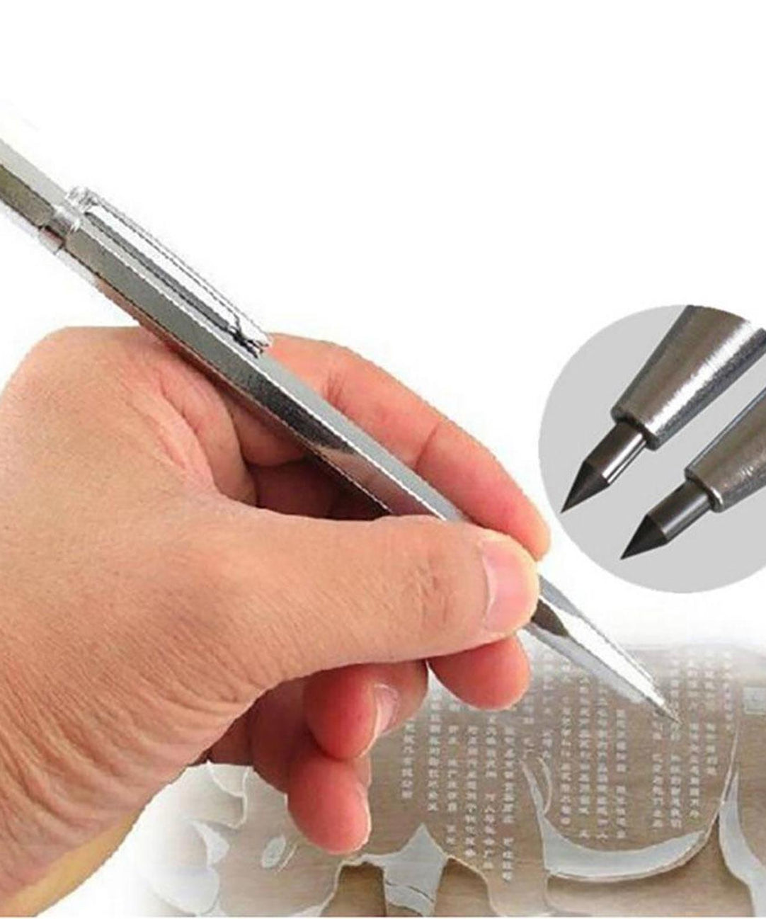 2 x Scribing Tool Tungsten Carbide Point Tip Engineers Scriber Detail Craft NEW By Dapetz