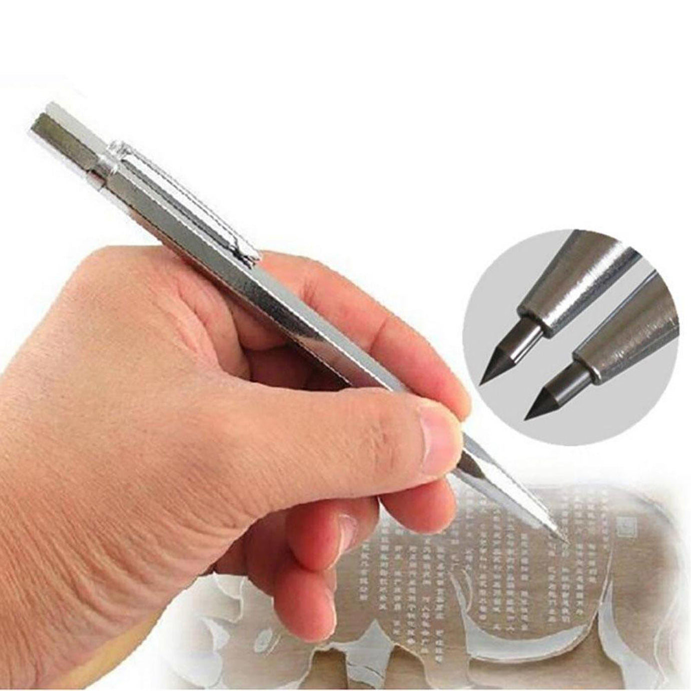 2 x Scribing Tool Tungsten Carbide Point Tip Engineers Scriber Detail Craft NEW By Dapetz