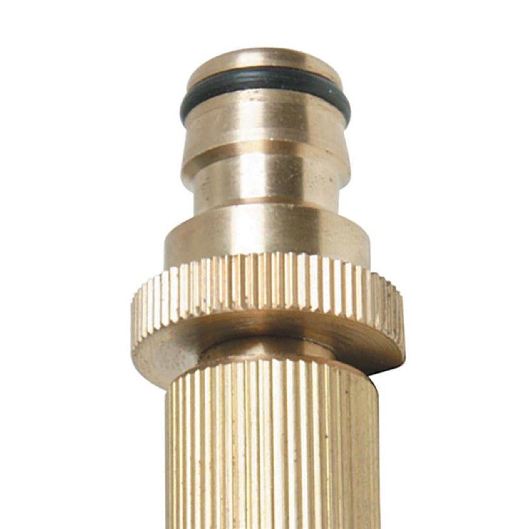 Solid Quick Connect Adjustable Brass Hose Nozzle Strong For Garden Plumbing Use By Dapetz