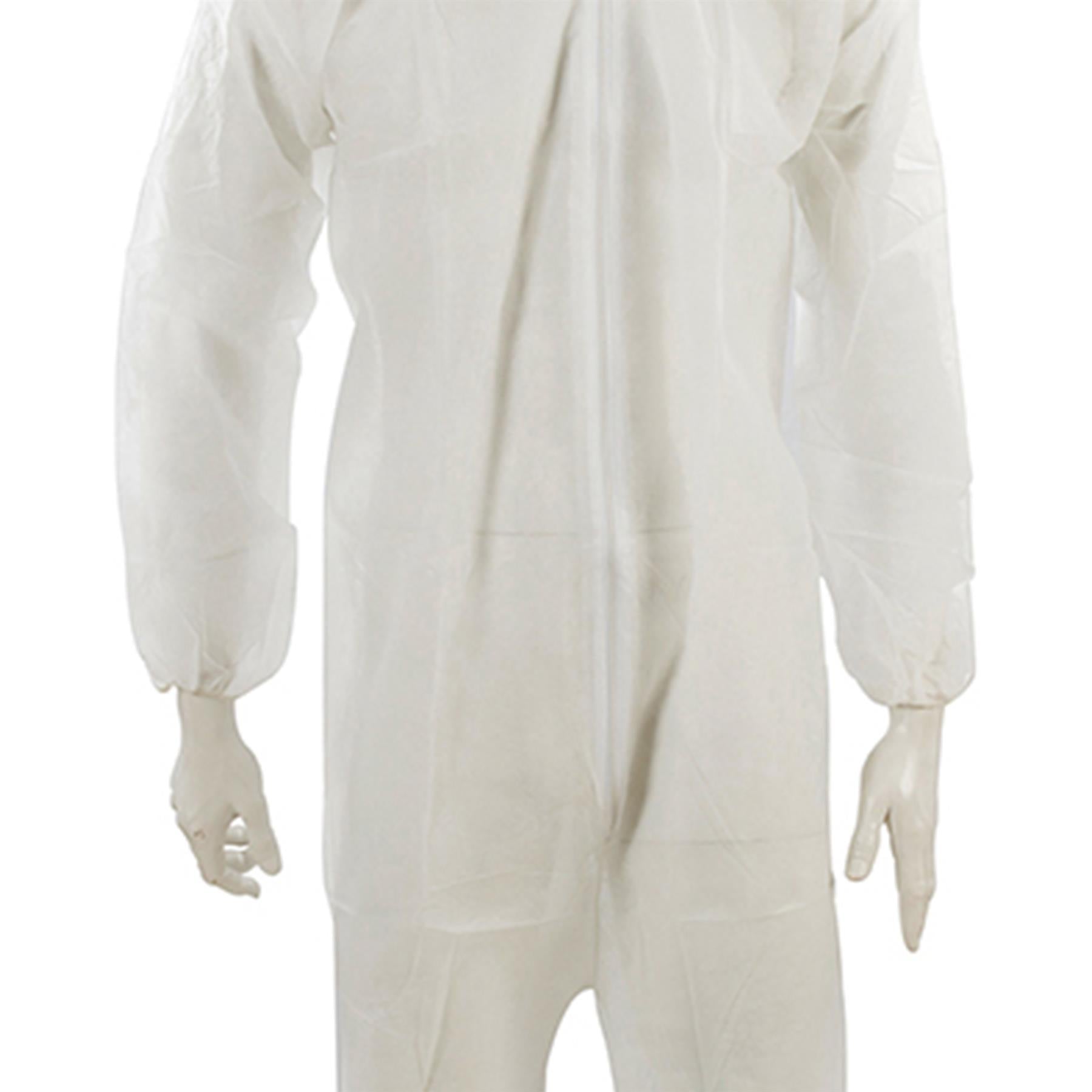 Disposable Coveralls White Hood Paper Suit Painters Protective Overalls XL By Dapetz