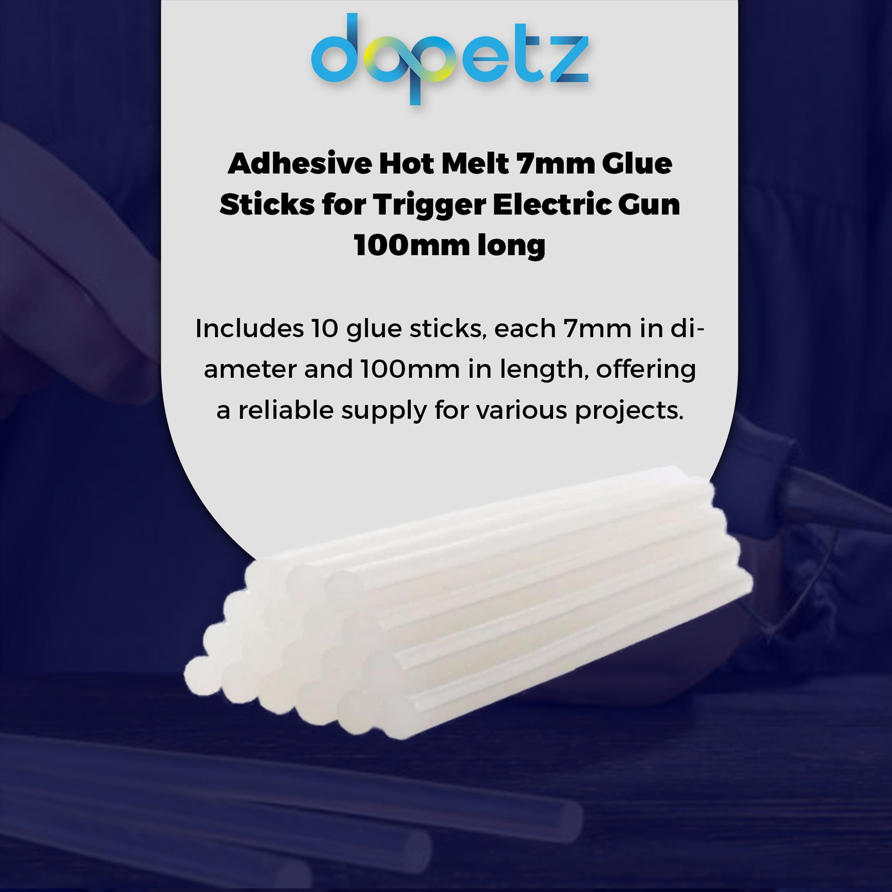 Adhesive Hot Melt 7mm Glue Sticks for Trigger Electric Gun 100mm long 10pcs