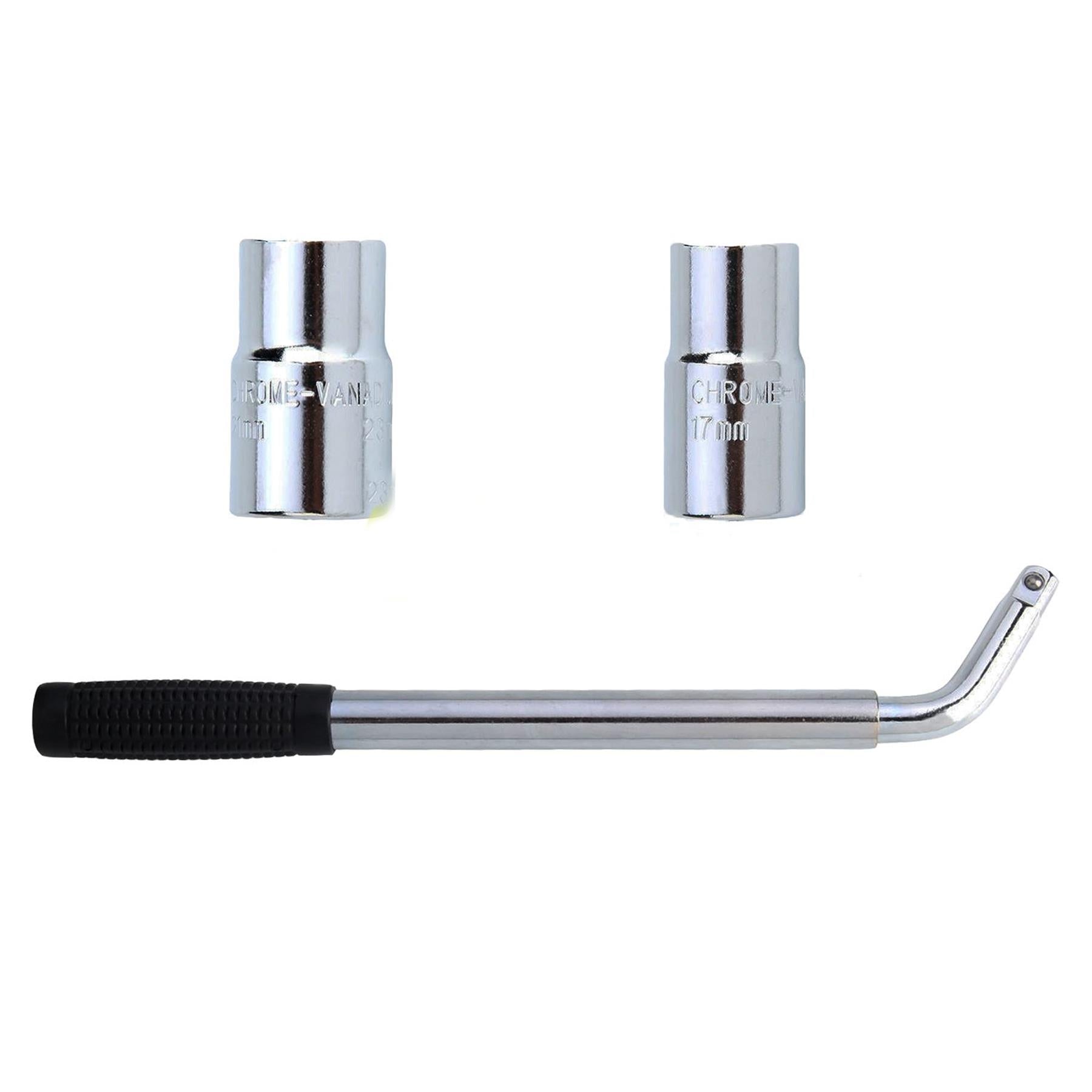 21" Car Van Telescopic Extendable Wheel Wrench 17mm 19mm By Dapetz