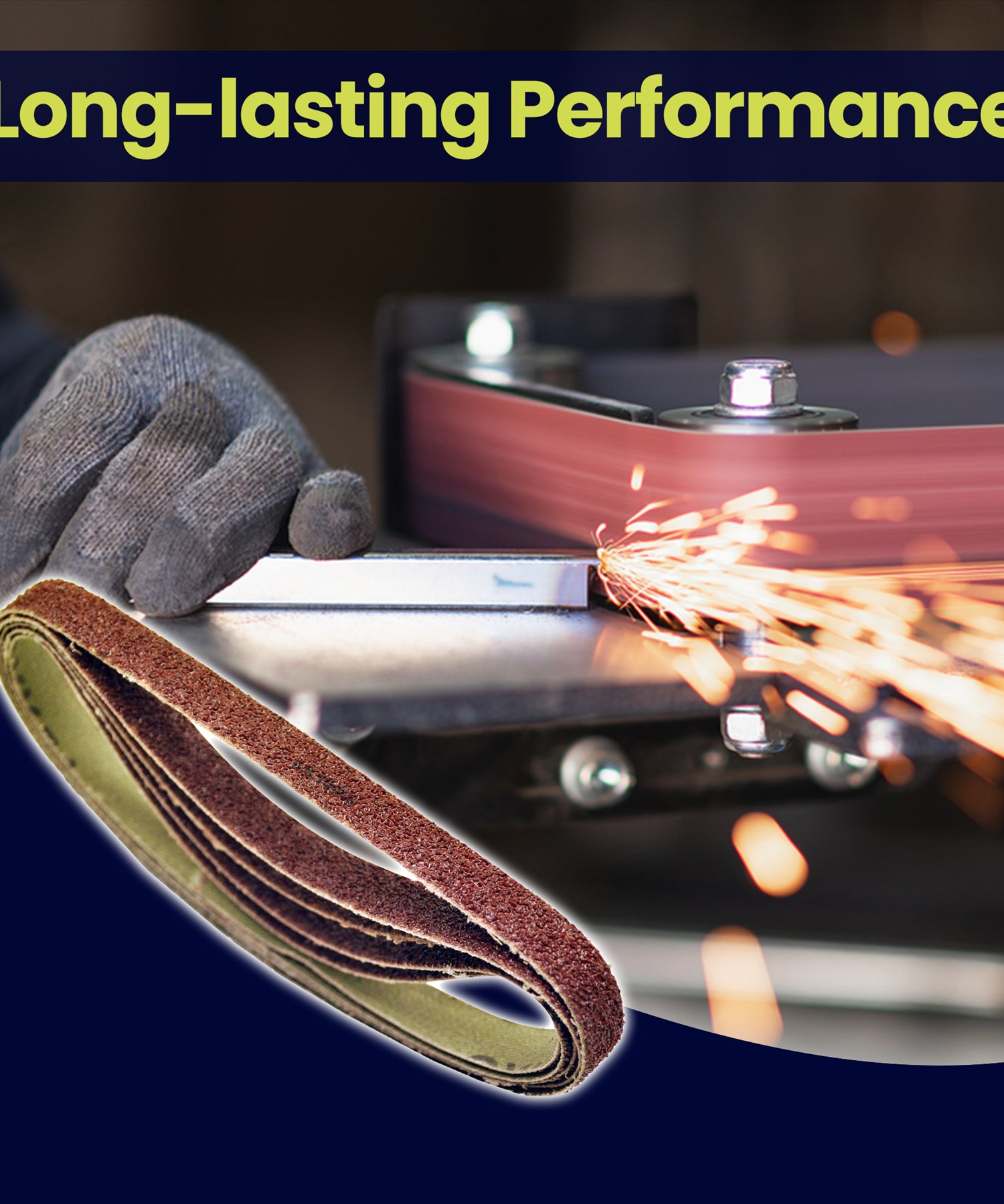 Sanding Belts 330mm x 10mm 80 Grit 50Pcs Coarse Sander Sheets Aluminum Oxide By Dapetz