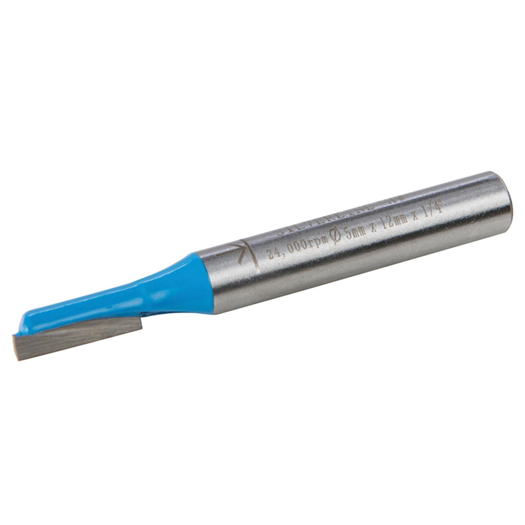 Straight 2 Flute Router Bit Cutter 1/4" Shank Carbide TCT Groove Metric 5 x 12mm