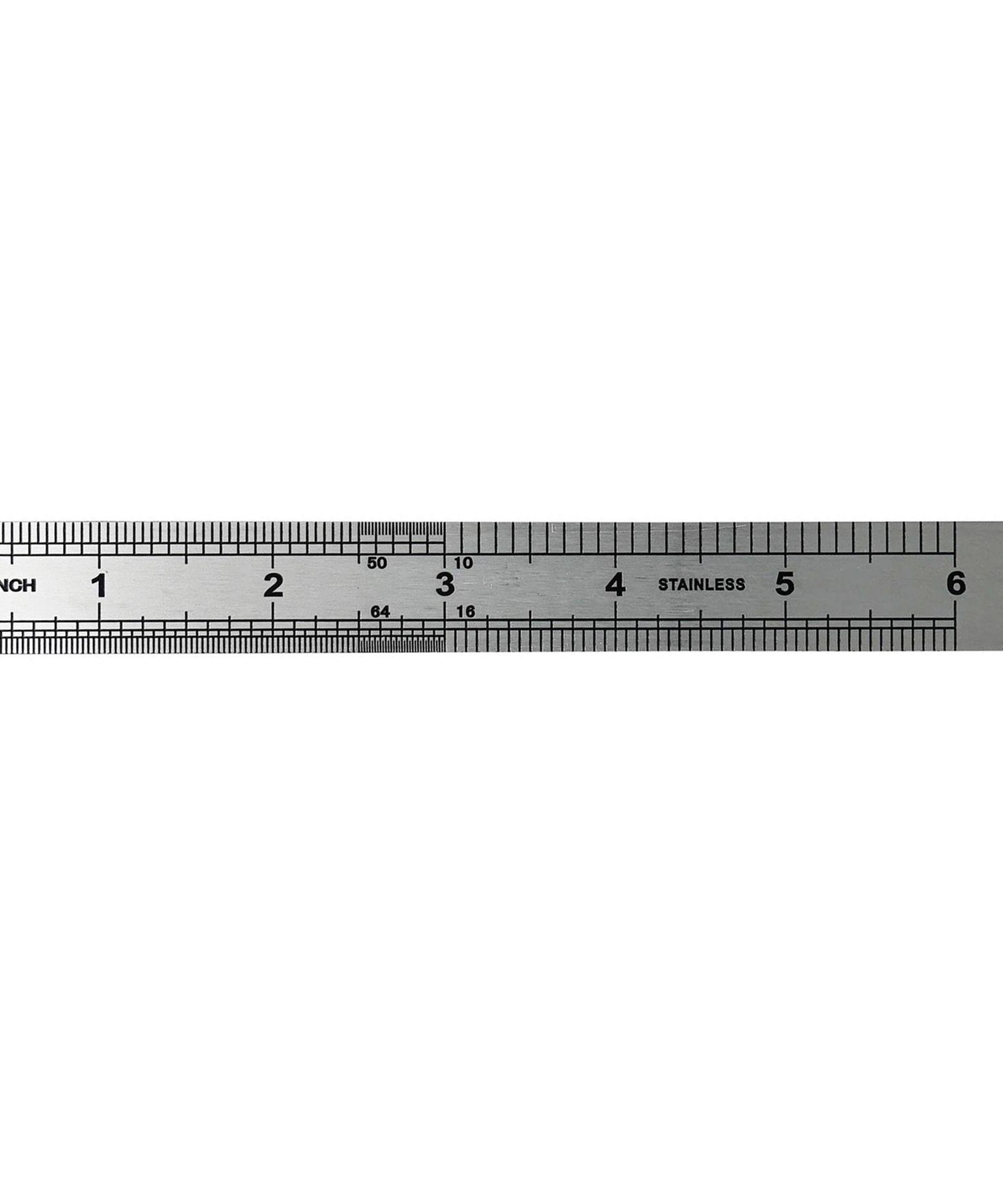 6" 15cm 150mm Stainless Steel Ruler Metal Rule Metric Imperial