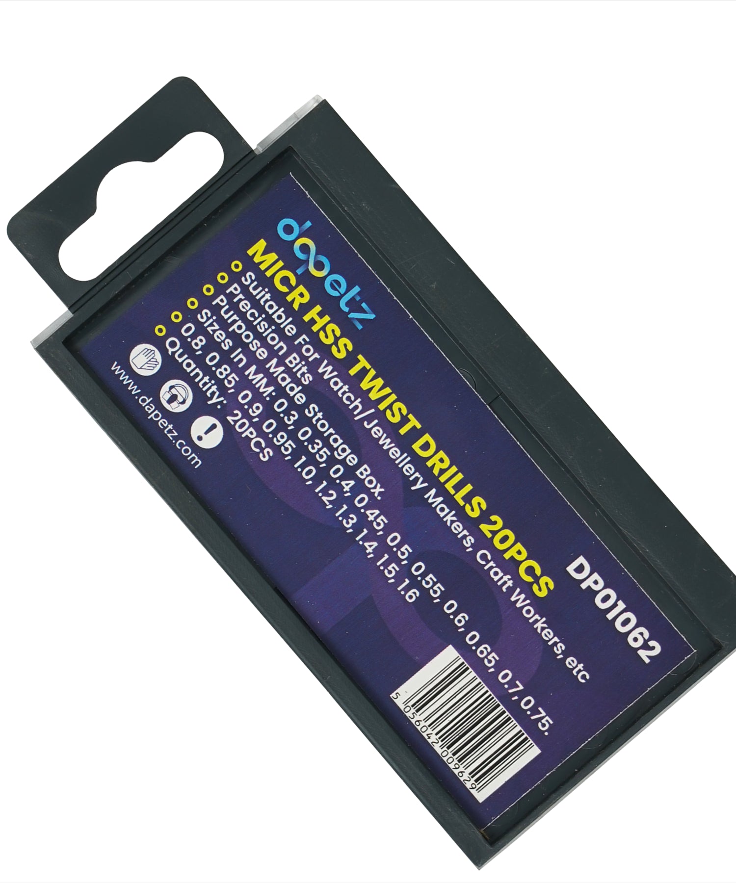 20pc HSS Micro Miniature Drill Bit Set For GMC Dremel Jewellery Hobby Craft Tool