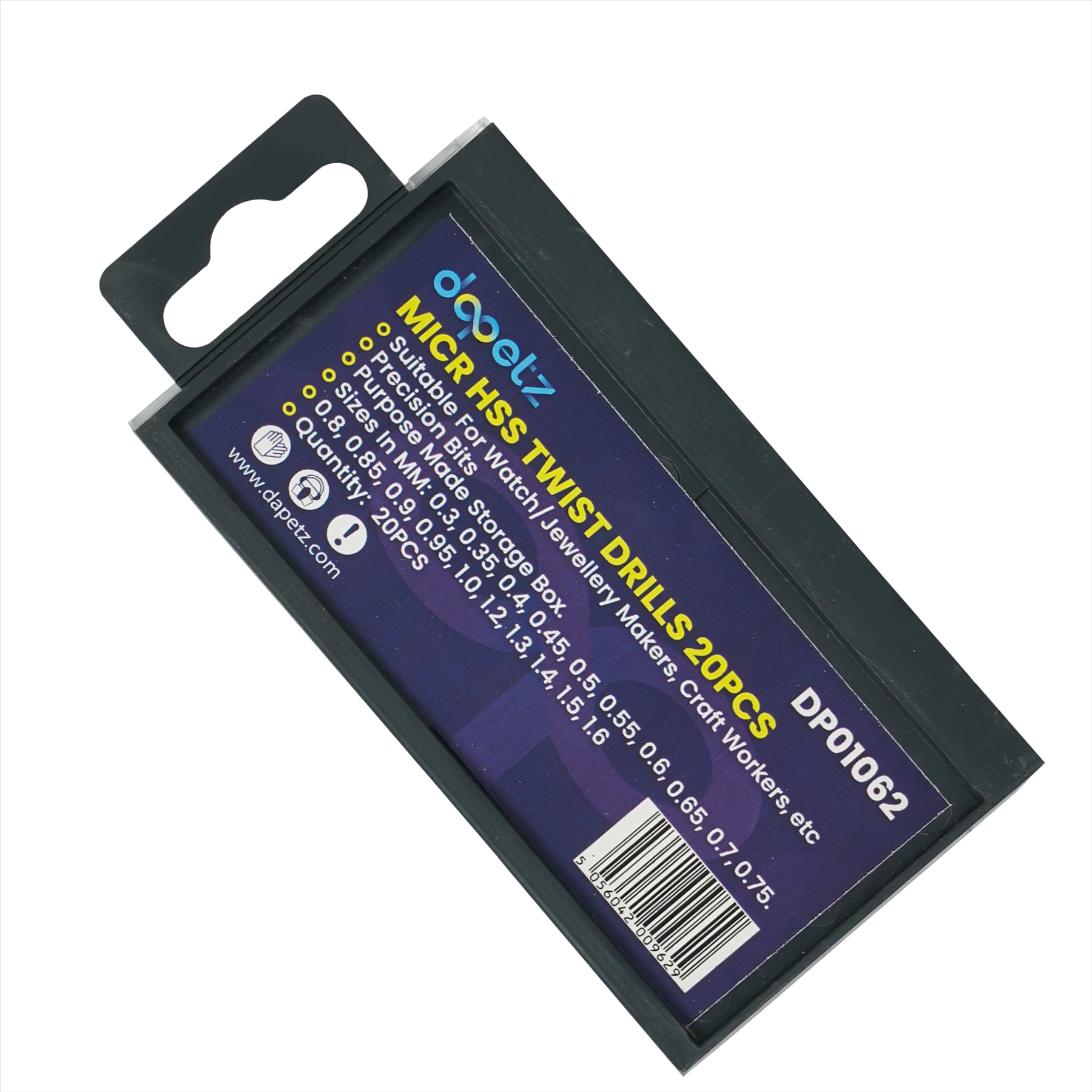 20pc HSS Micro Miniature Drill Bit Set For GMC Dremel Jewellery Hobby Craft Tool