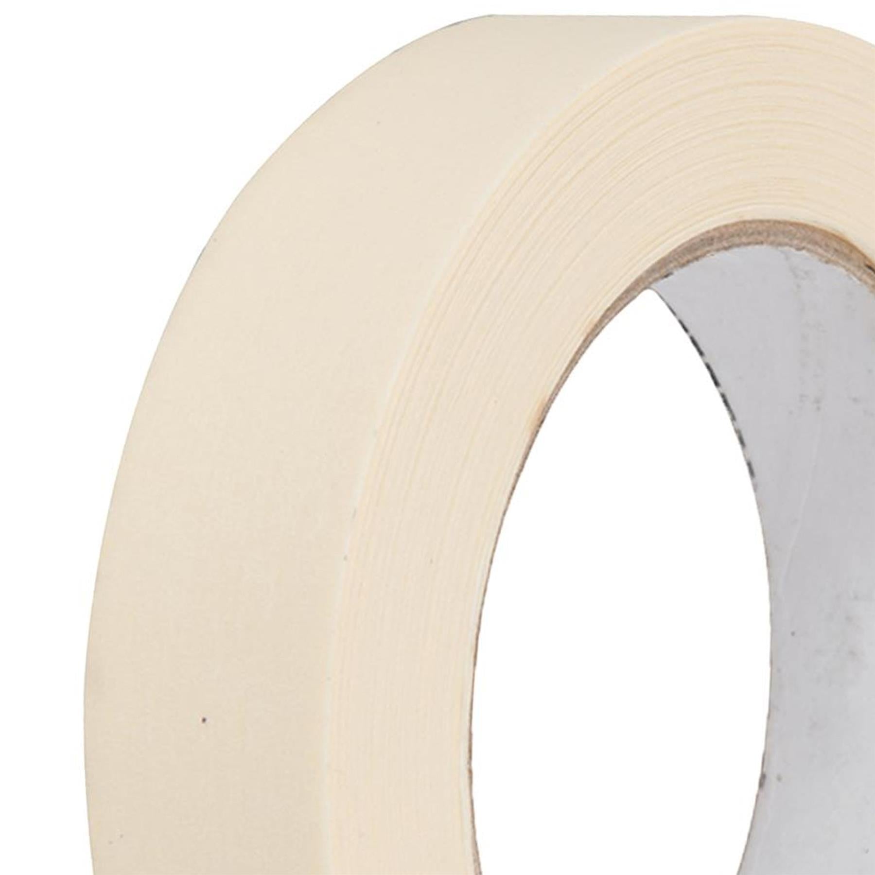 Masking Tape 25mm x 40m Crepe Paper Easy Tear For DIY Painting Decorating White