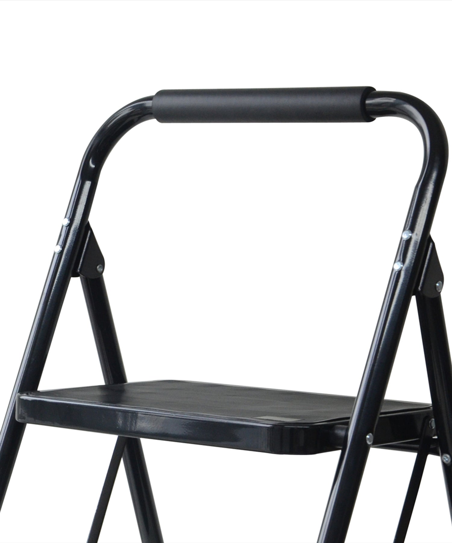 2 Step Ladder Folding Portable Compact Heavy Duty Iron Anti-Slip Mat Stool