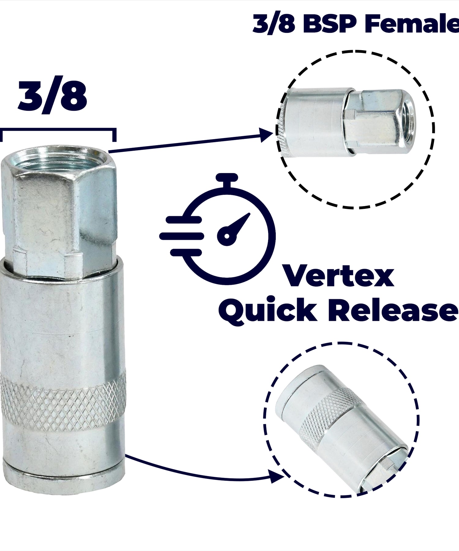 Vertex Air Line Fitting 3/8 Female
