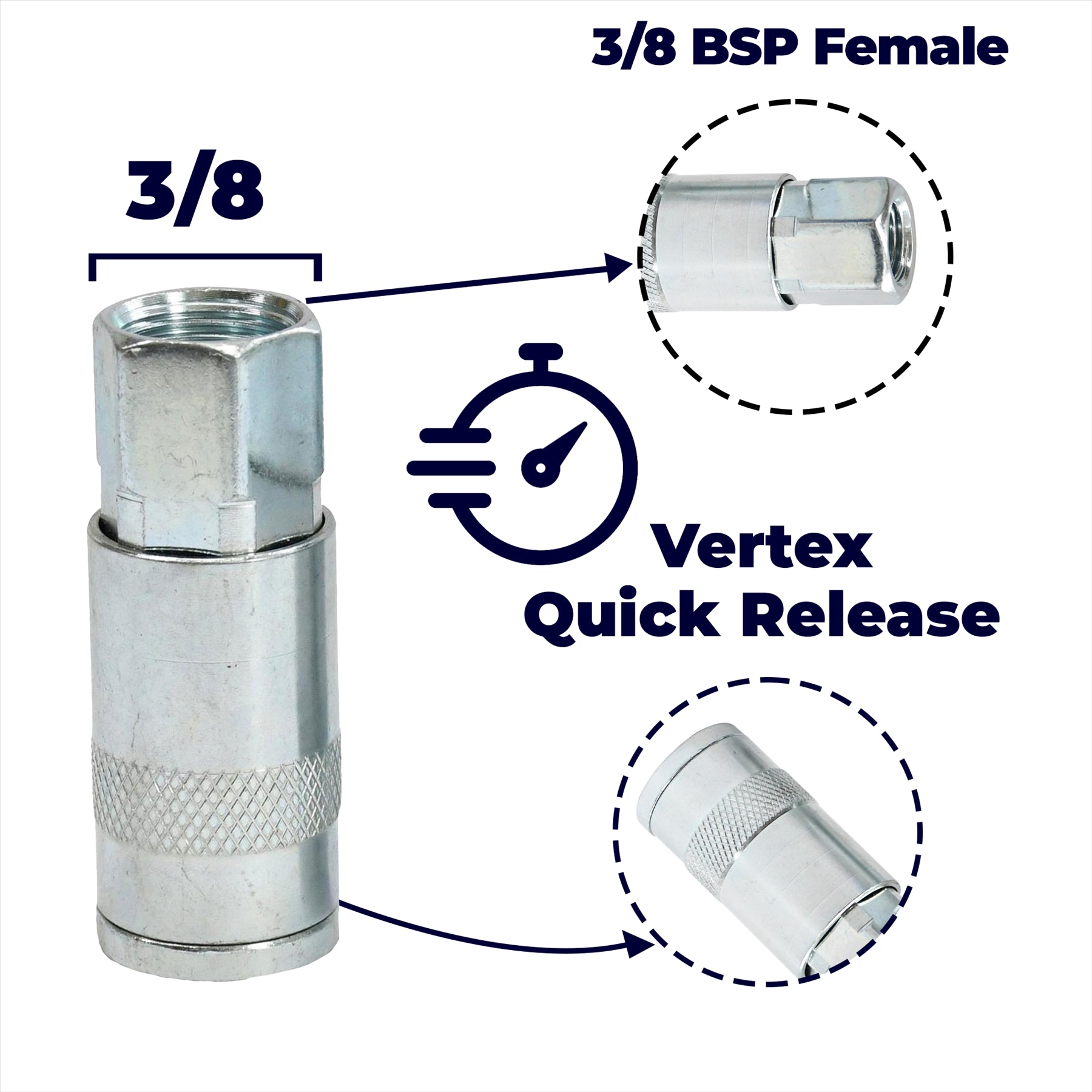 Vertex Air Line Fitting 3/8 Female