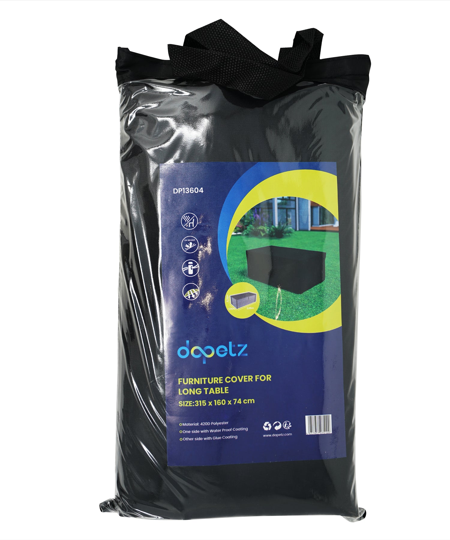 Waterproof Patio Heavy Duty Rectangle 420D Polyester Table By Dapetz