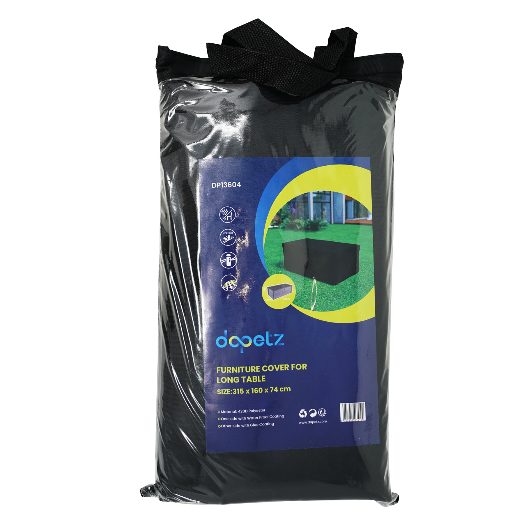 Waterproof Patio Heavy Duty Rectangle 420D Polyester Table By Dapetz