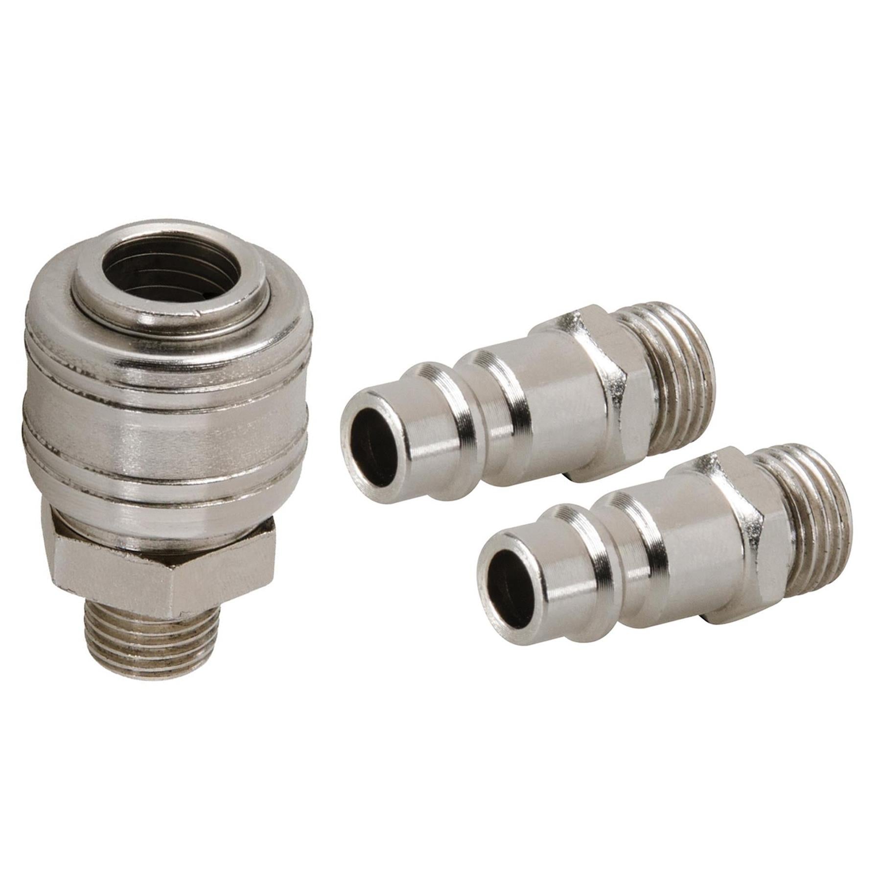 (pack of 5) Euro Air Line Hose Quick Connector Bayonet Coupler Set 1/4" by Daptez