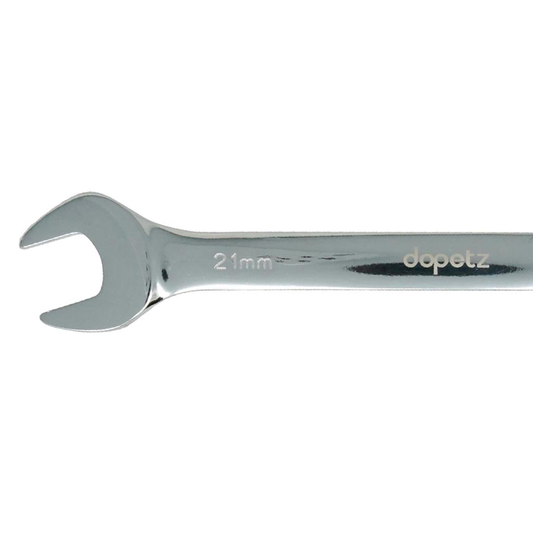 Fixed Head Ratchet Metric Spanner Open End Ring Combination 21mm