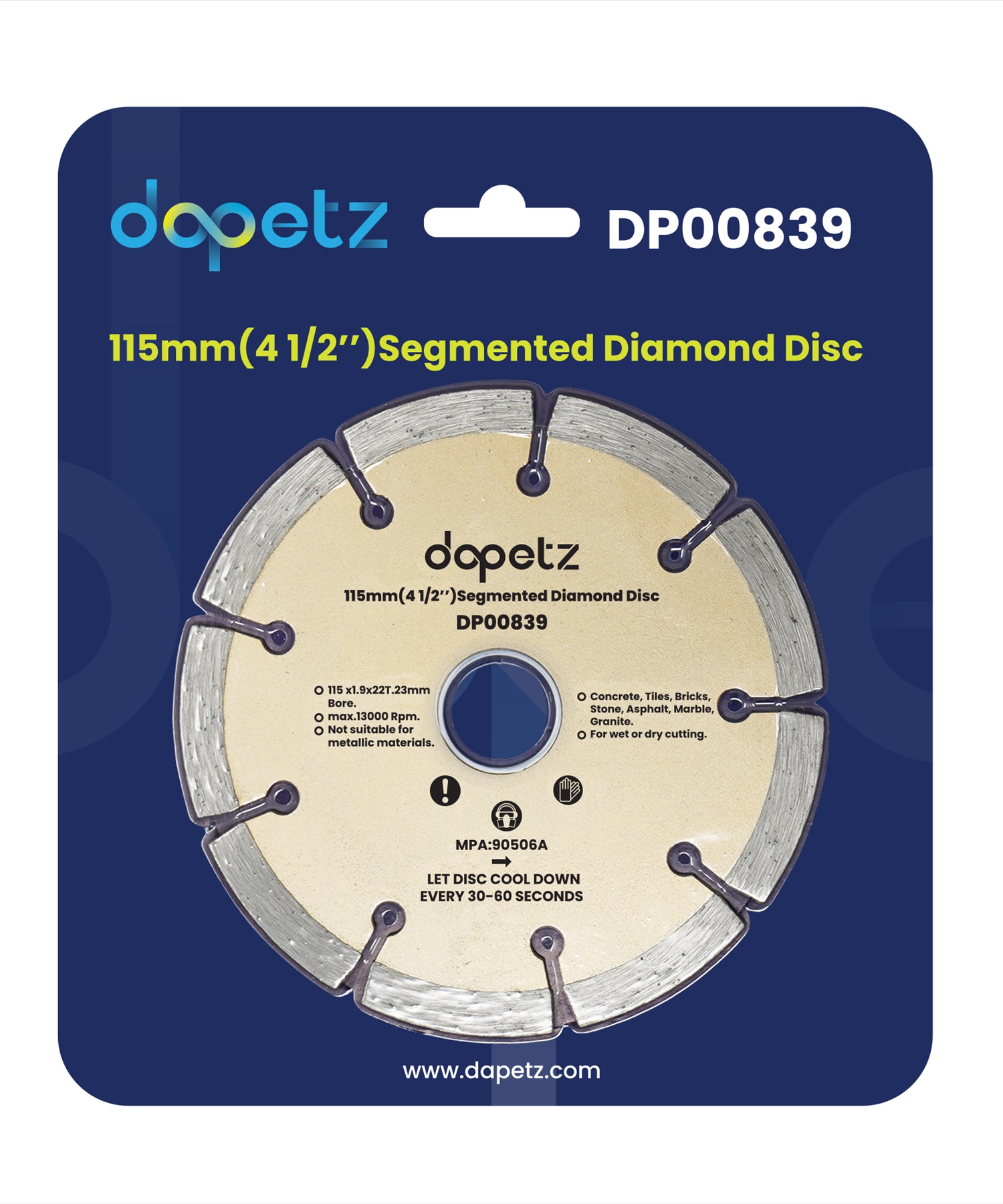 3x 115mm 4.5" Diamond Angle Grinder Grinding Stone Brick Concrete Cutting Disc 3