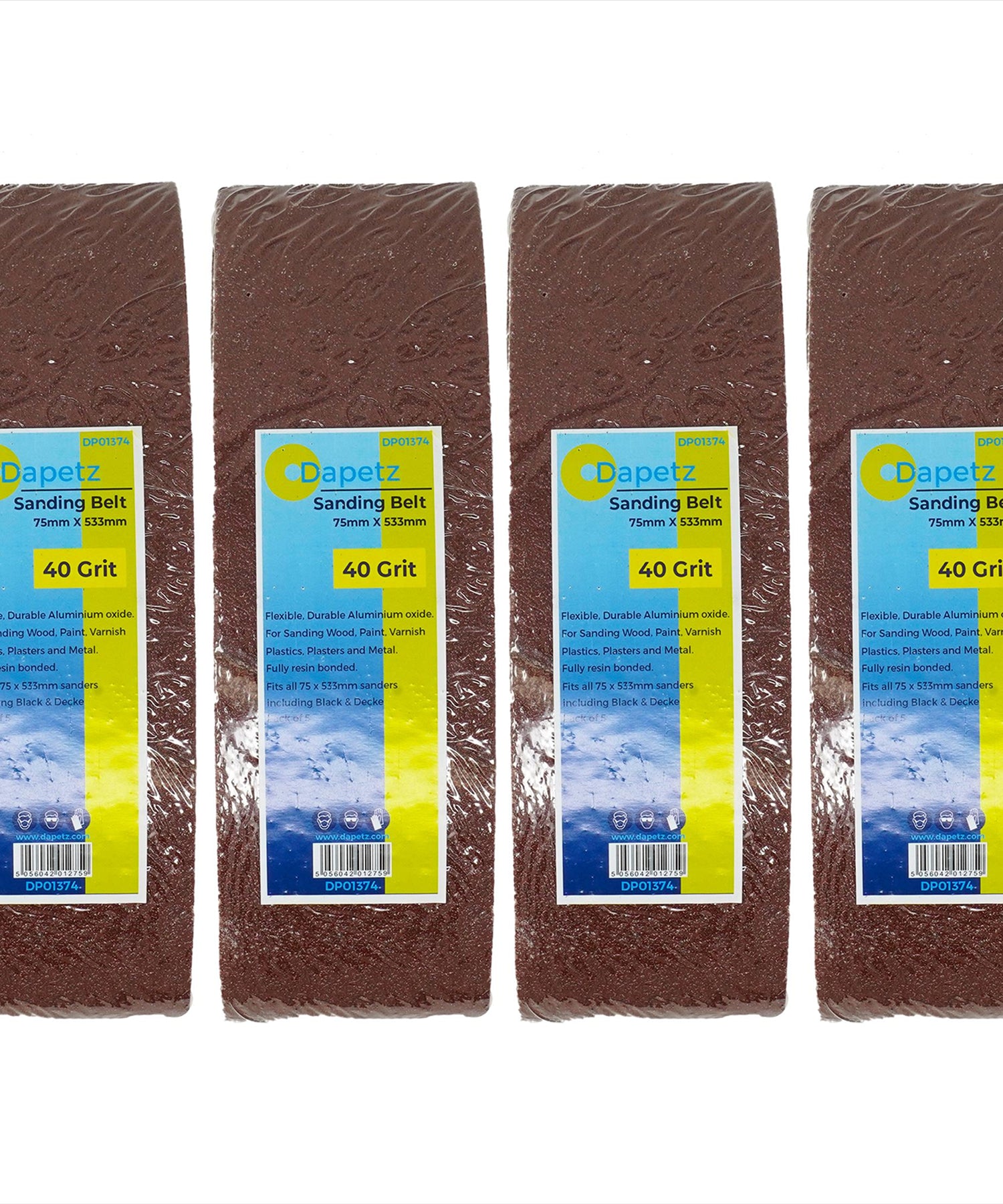 (Pack of 20) Power Tool Sander Sanding Belt 75 x 533mm 40 Grits Coarse – Ideal for DIY Projects by Dapet