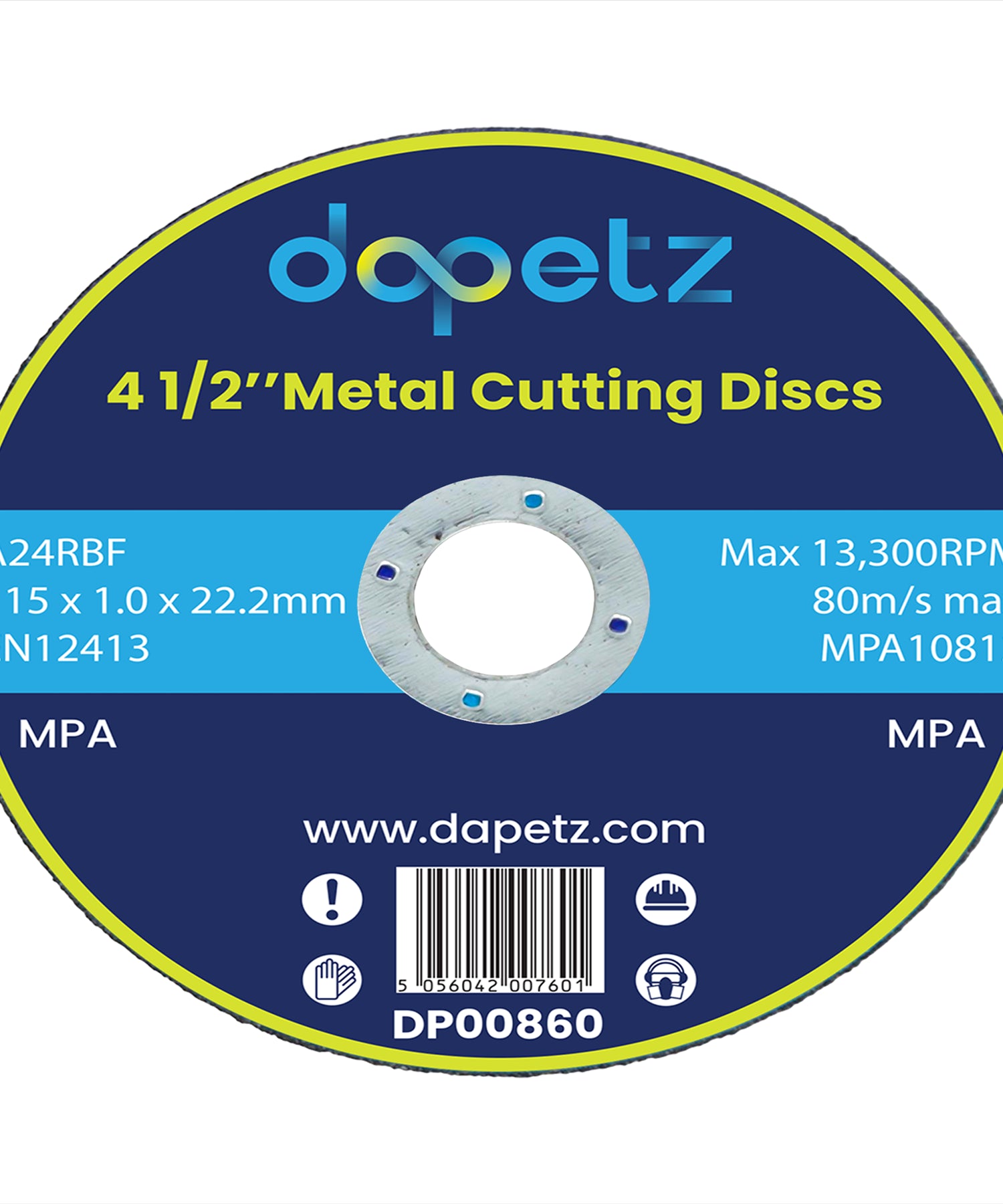 20X Ultra-Thin Durable Cutting Blade Disc 115mm Steel & Stainless By Dapetz